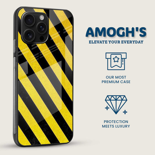 Caution Stripes Mobile Back Cover Side Image