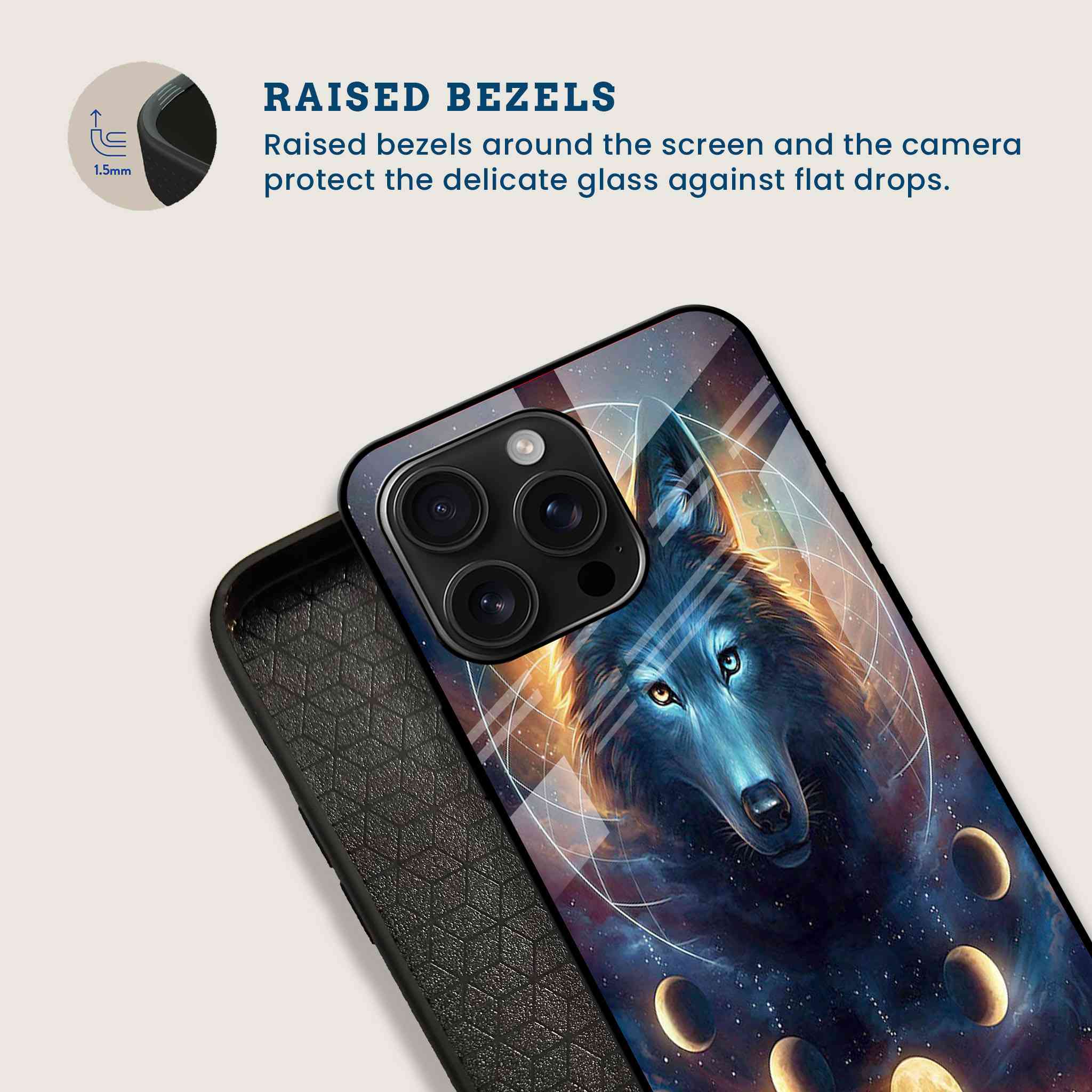 Celestial Wolf Mobile Back Cover Bezel Image