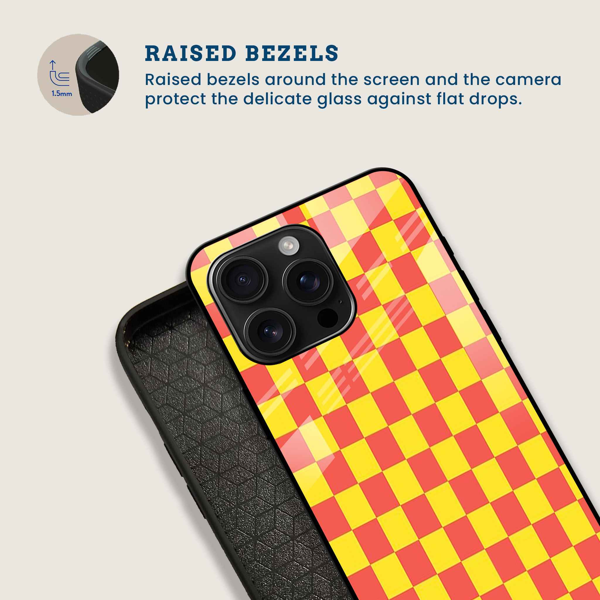 Checkerboard Fun Mobile Back Cover Bezel Image