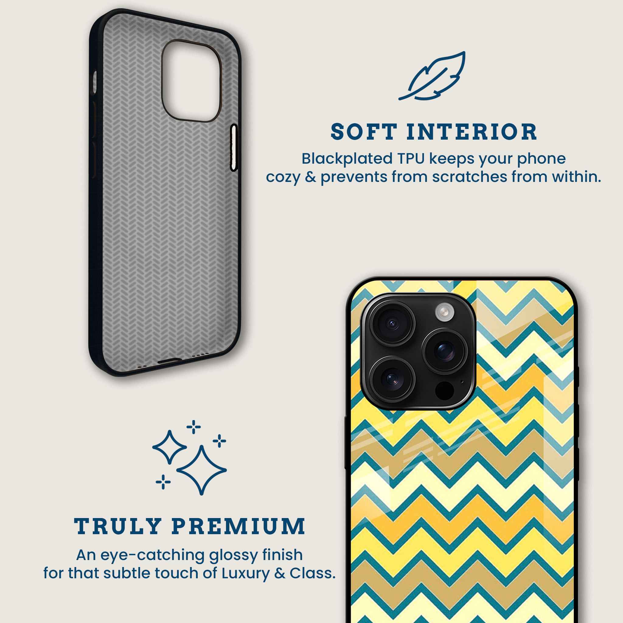 Chevron Stripe Mobile Back Cover Brand Image