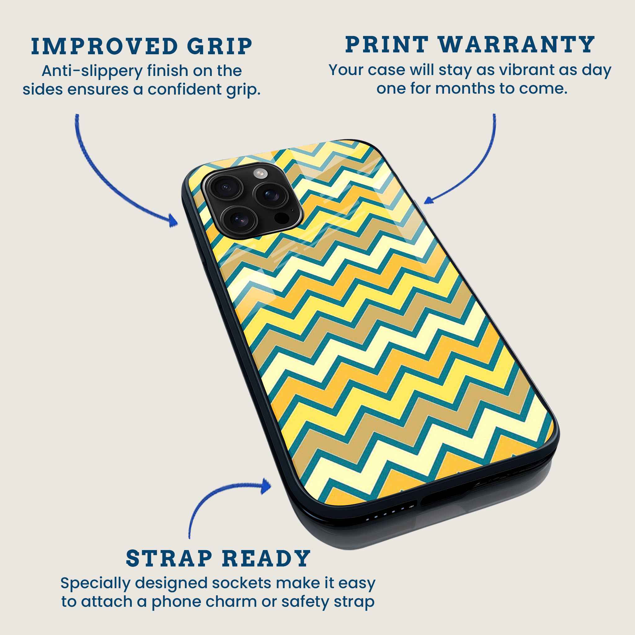 Chevron Stripe Mobile Back Cover Feature Image