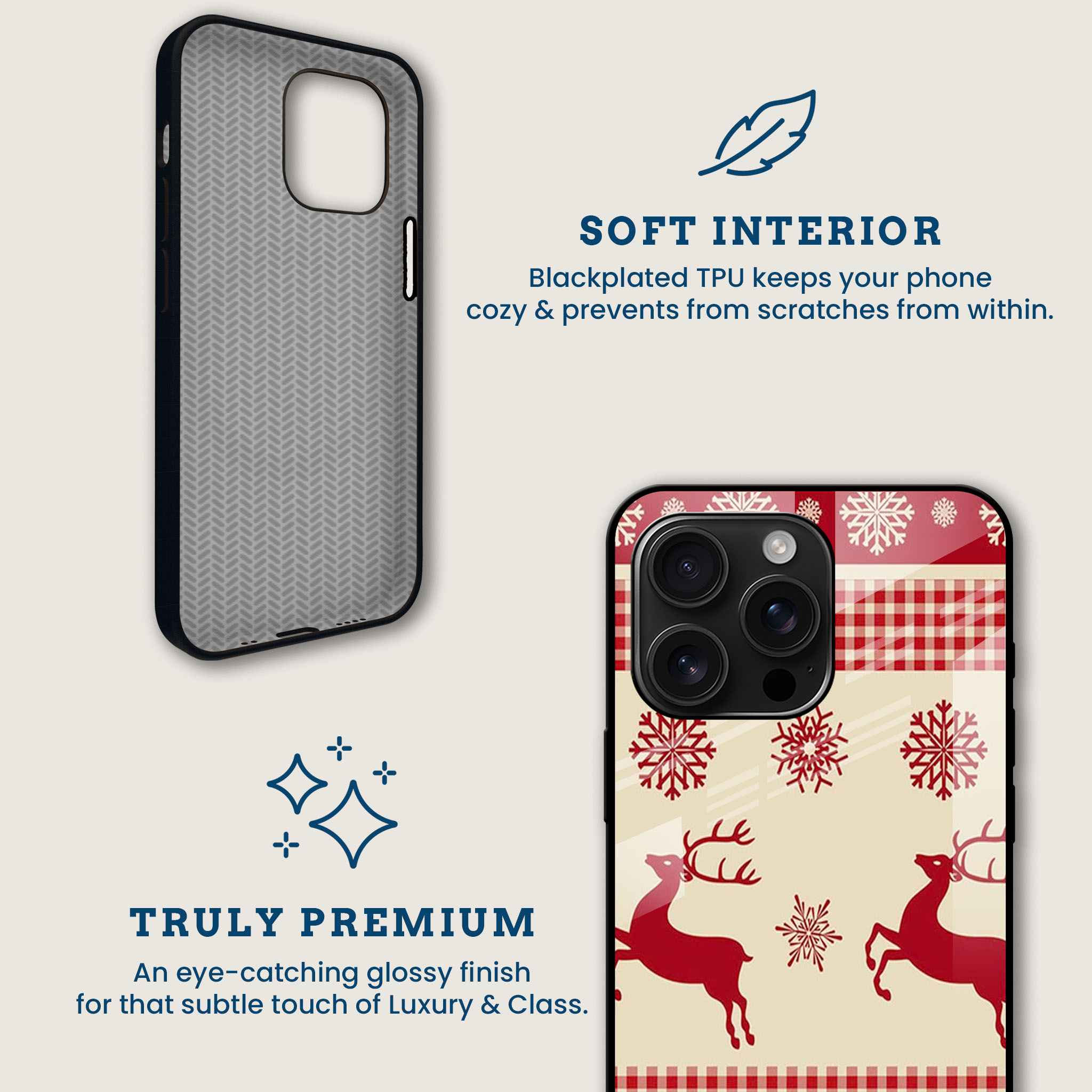 Christmas Deer Mobile Back Cover Brand Image
