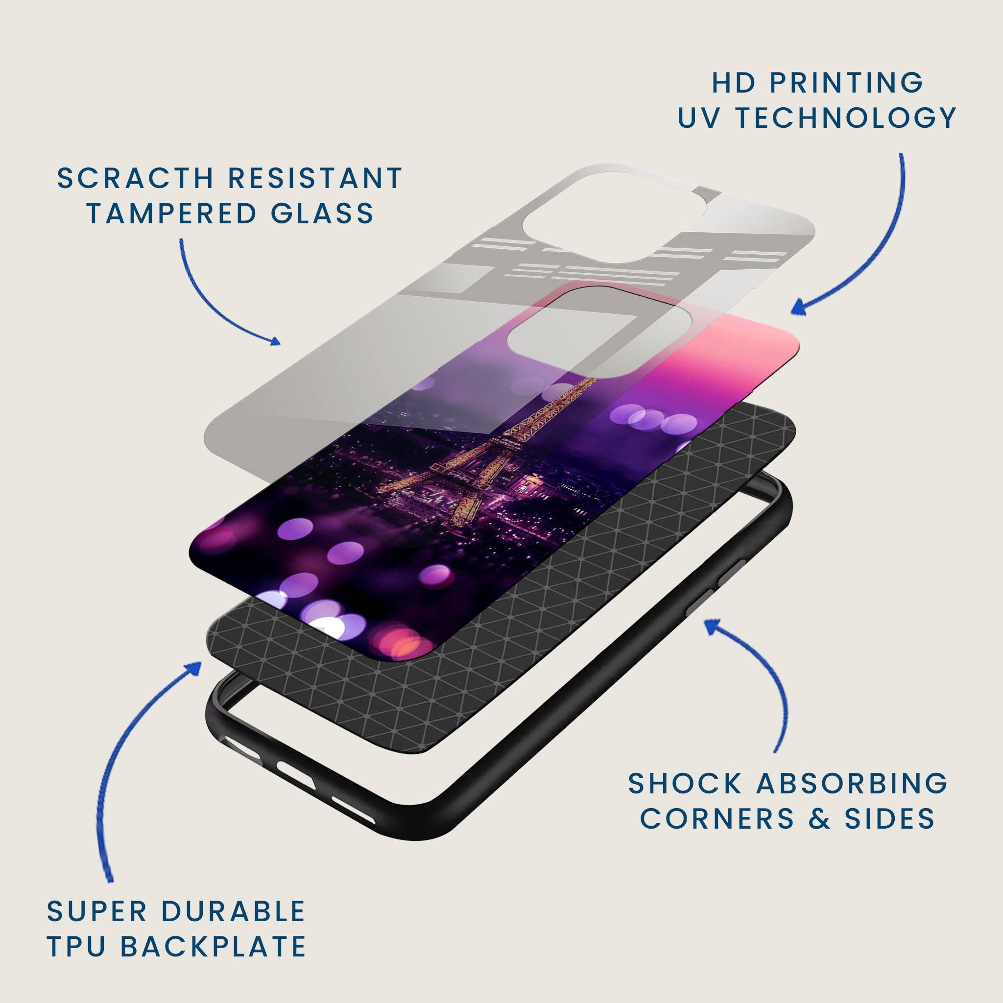 City of Love Mobile Back Cover Layer Image