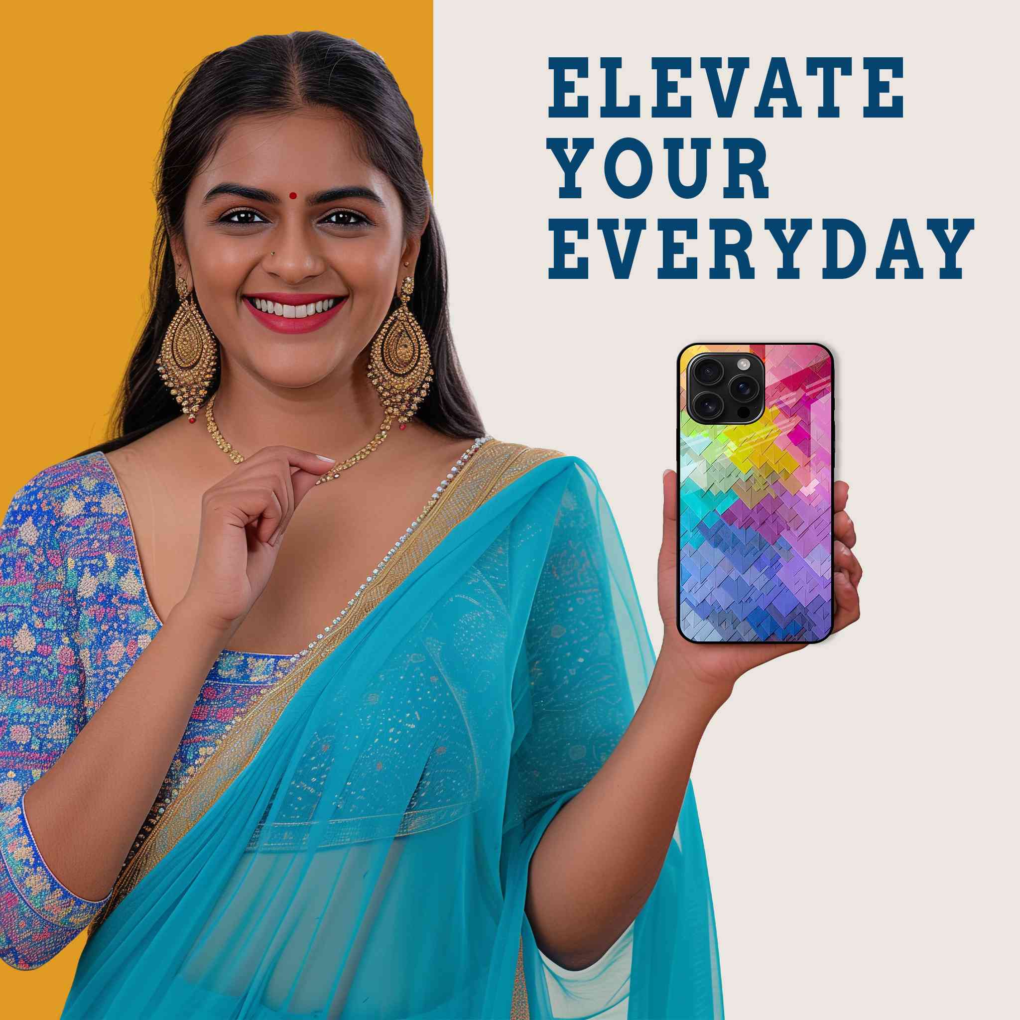 Color Cascade Mobile Back Cover Woman Image