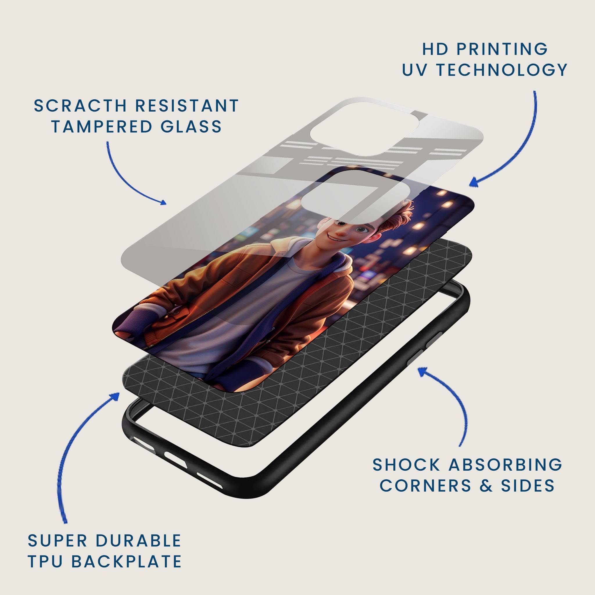 Cool Boy Mobile Back Cover Layer Image