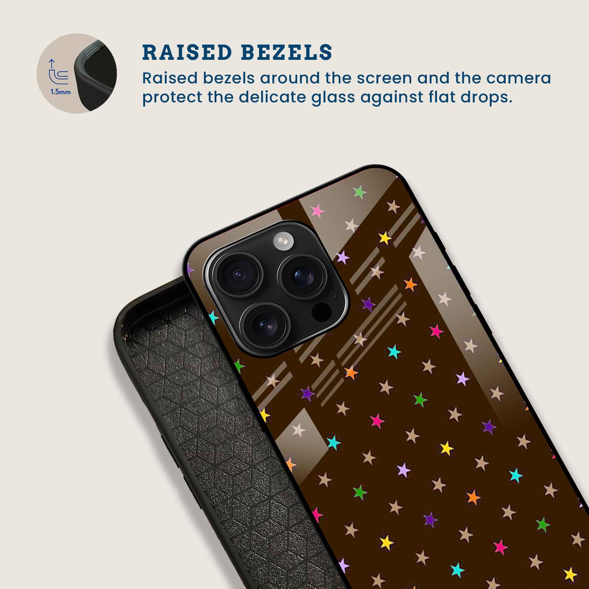 Cosmic Confetti Stars Mobile Back Cover Bezel Image