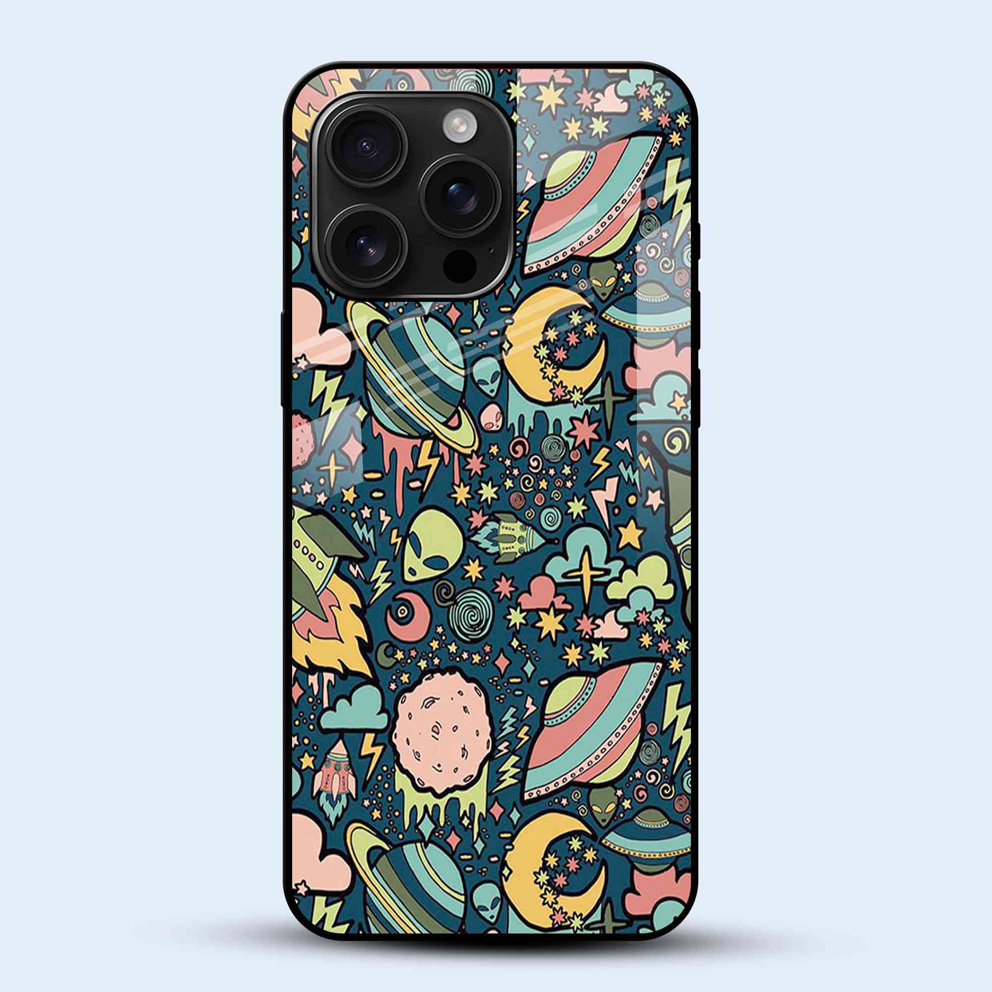 Cosmic Doodle Space Art Mobile Back Cover Main Image
