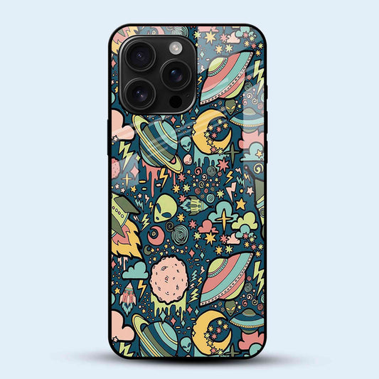 Cosmic Doodle Space Art Mobile Back Cover Main Image
