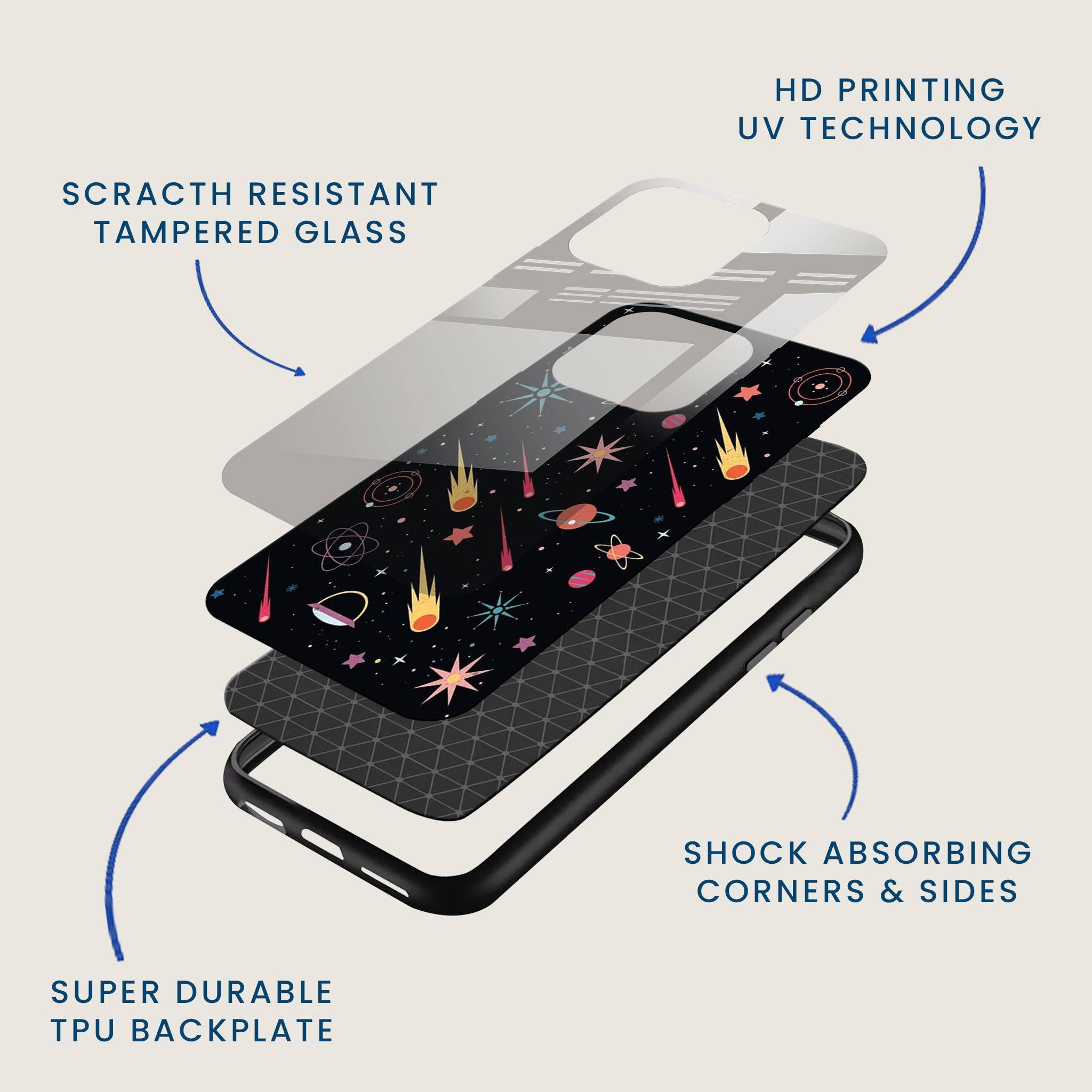 Cosmic Journey Mobile Back Cover Layer Image