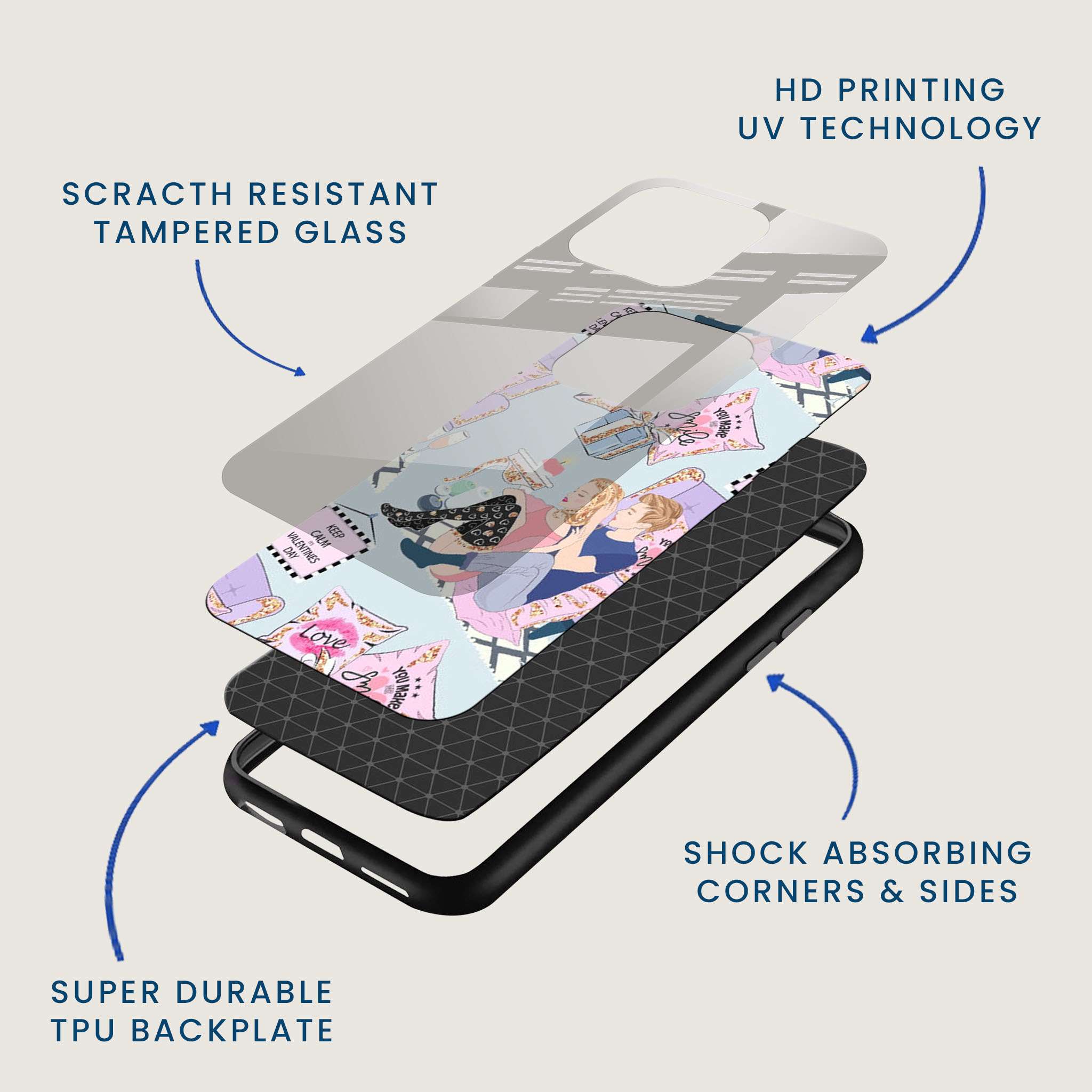 Cozy Valentine's Mobile Back Cover Layer Image