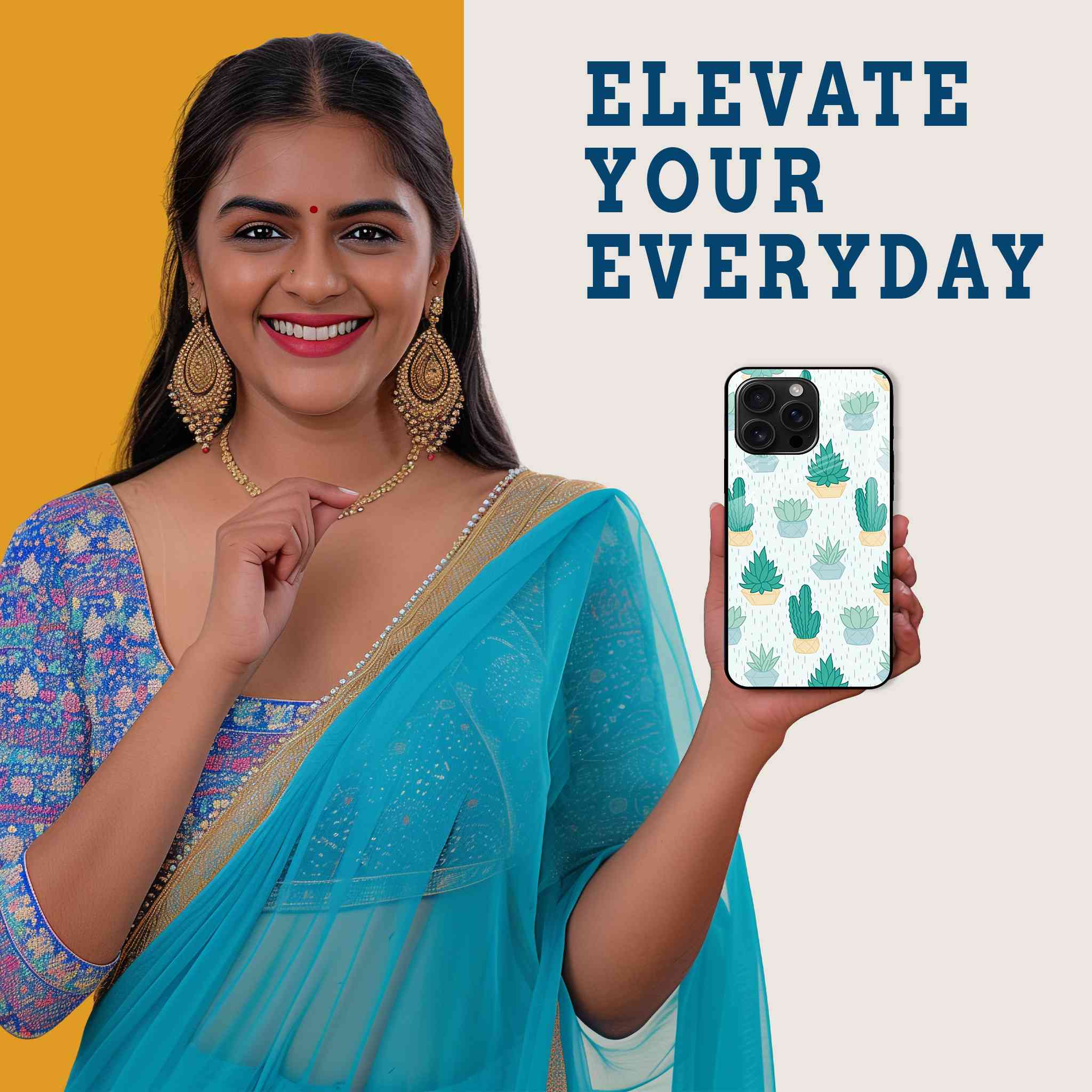 Cute Cactus Mobile Back Cover Woman Image