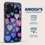 Cute Doodle Heart Mobile Back Cover Side Image