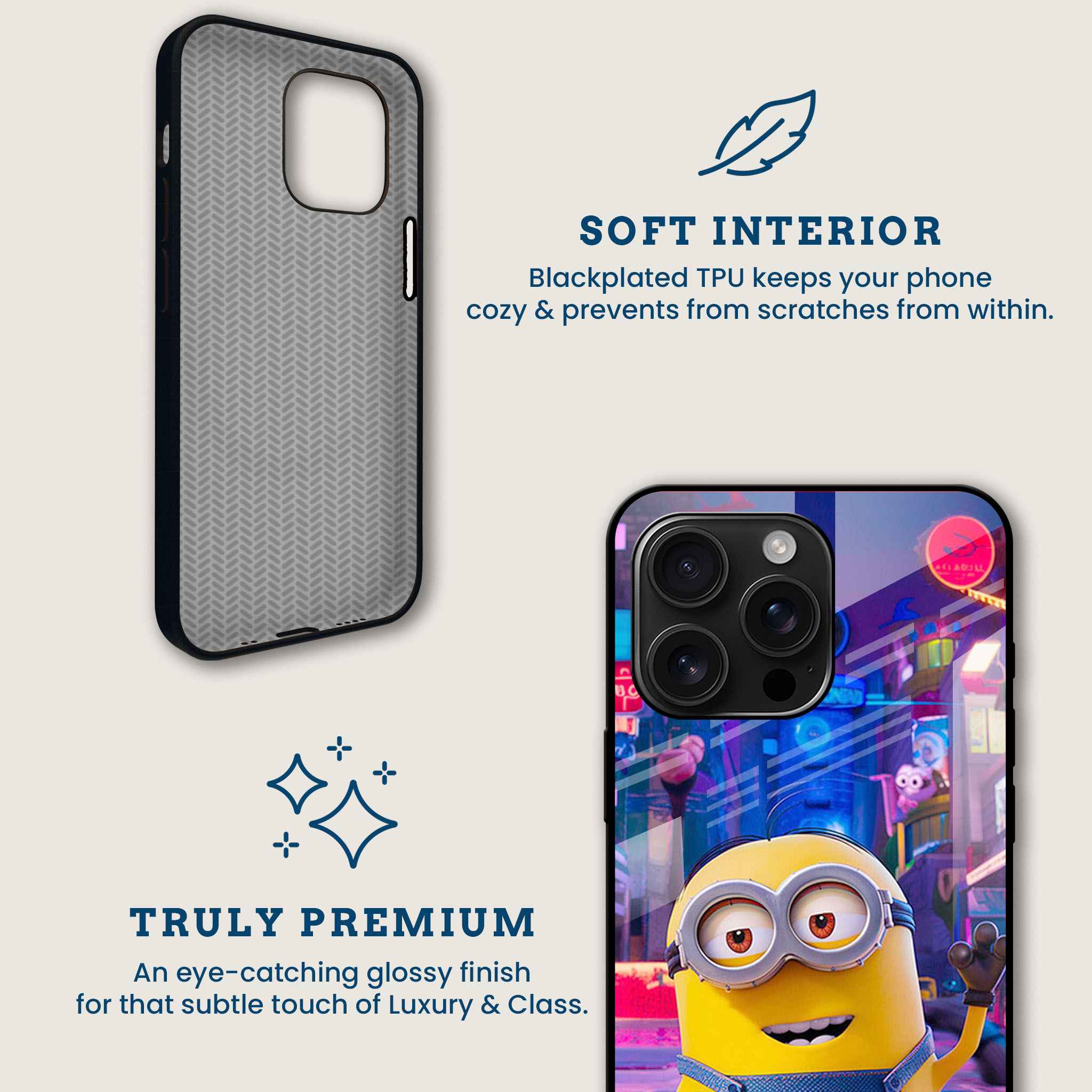 Cute Minion Mobile Back Cover Brand Image
