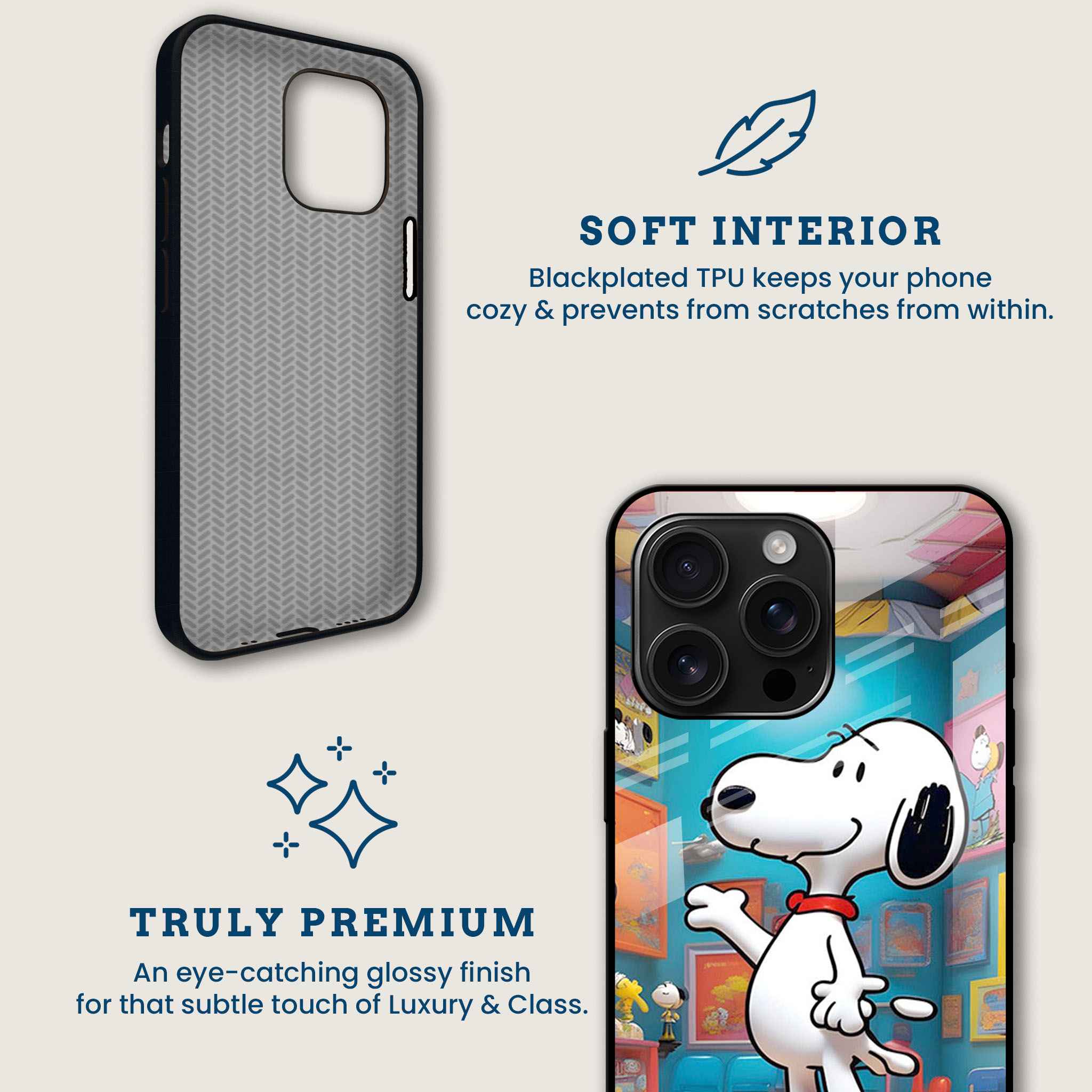 Cute Snoopy Mobile Back Cover Brand Image