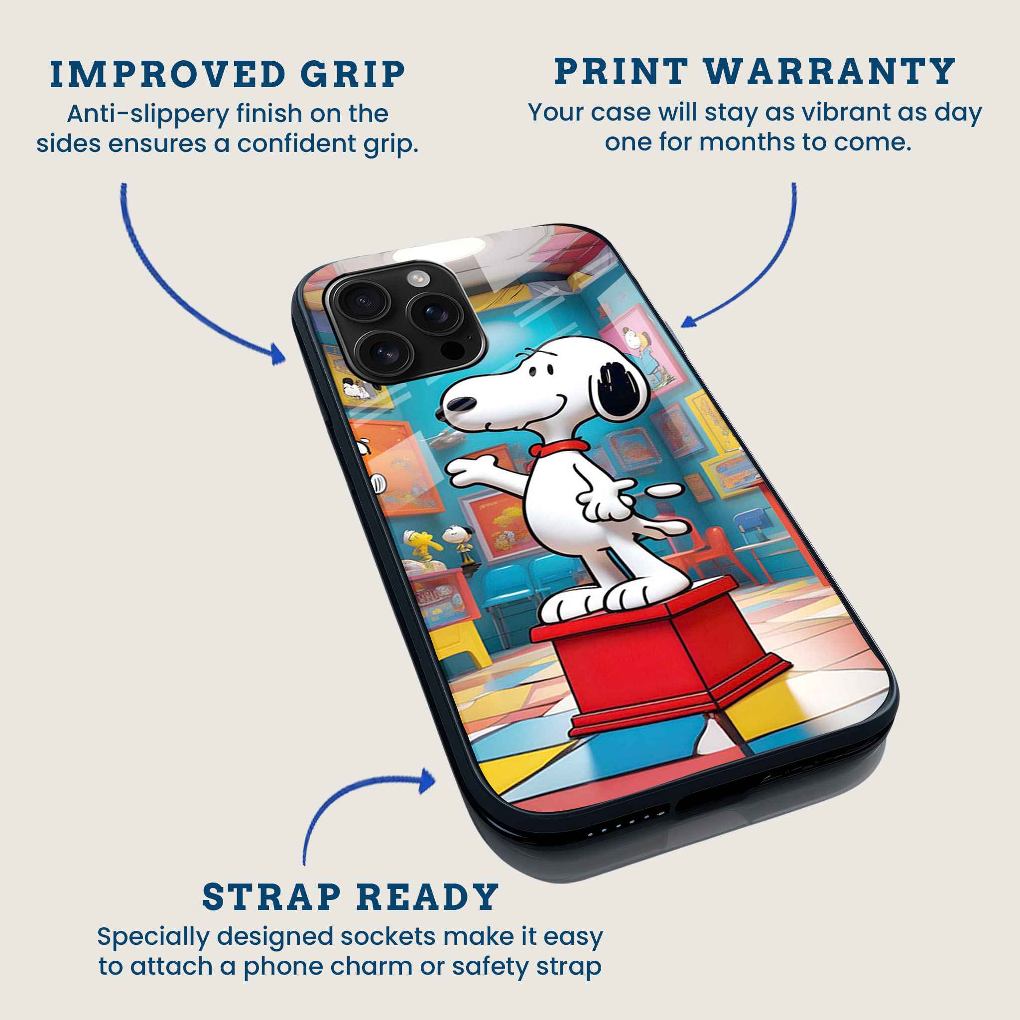 Cute Snoopy Mobile Back Cover Feature Image