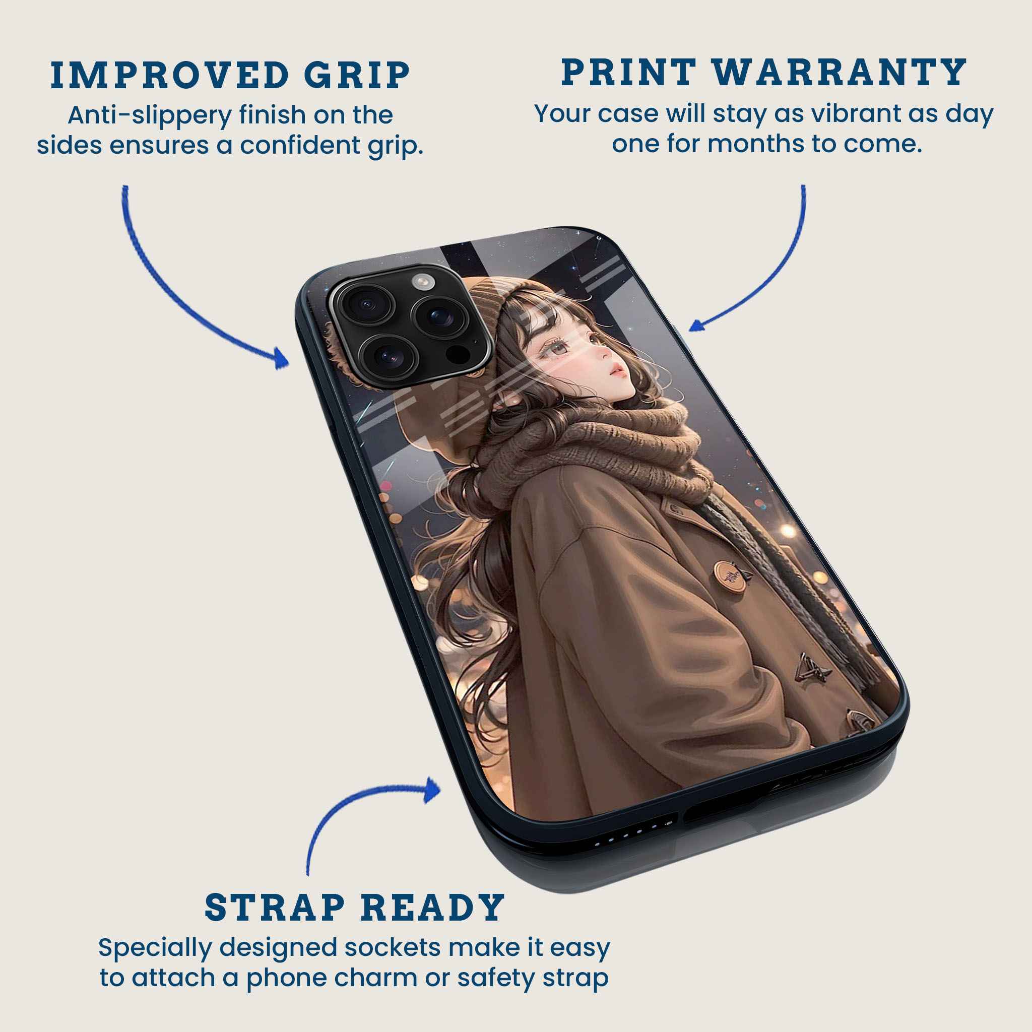 Cute Winter Gal Mobile Back Cover Feature Image