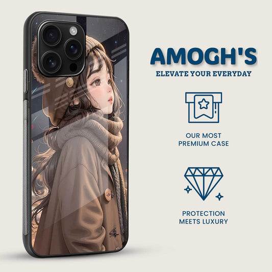 Cute Winter Gal Mobile Back Cover Side Image