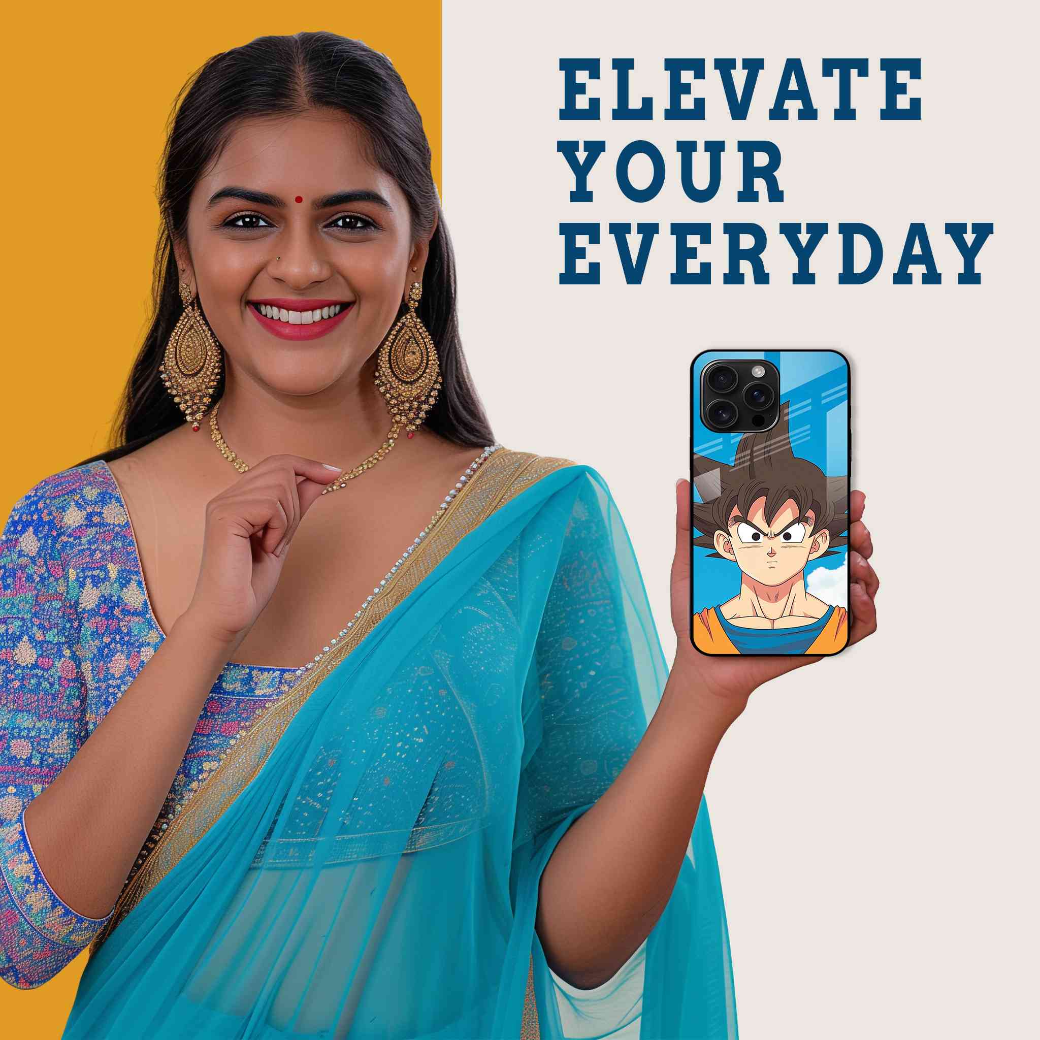 DBZ Goku Mobile Back Cover Woman Image