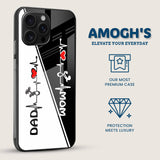 Dad Mom Heartbeat Mobile Back Cover Side Image