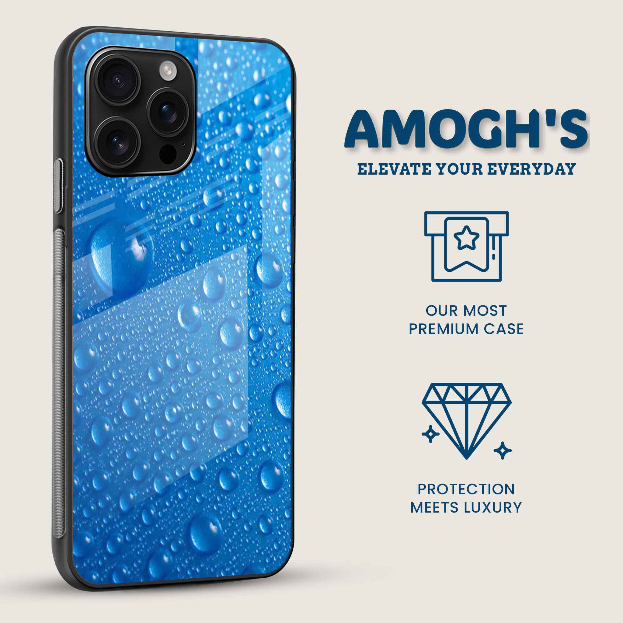 Dewy Blue Mobile Back Cover Side Image