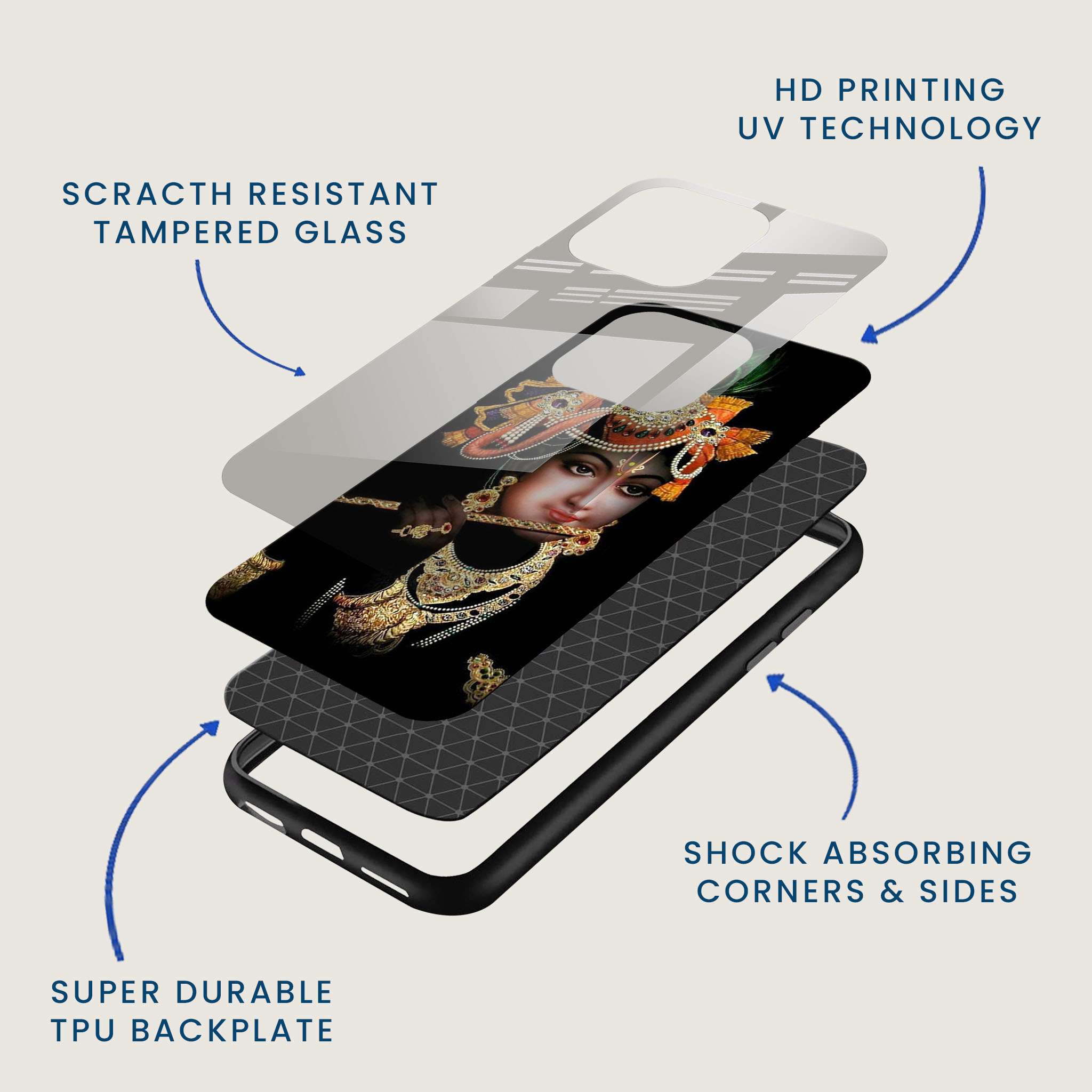 Divine Krishna Mobile Back Cover Layer Image