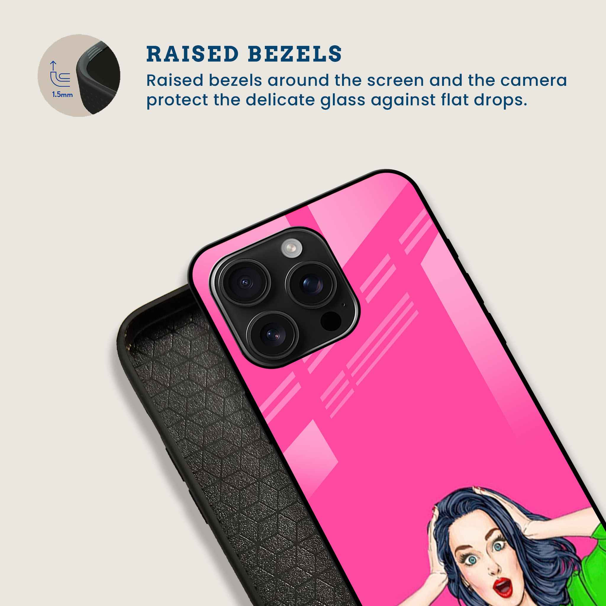 Drama Queen Mobile Back Cover Bezel Image