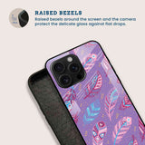 Dreamy Boho Feather Mobile Back Cover Bezel Image