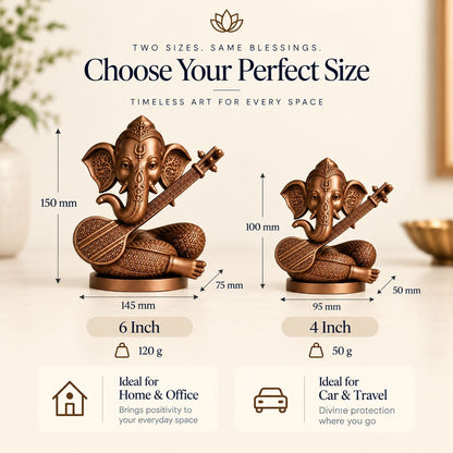 Ganesh with Veena | 3D Printed Idol