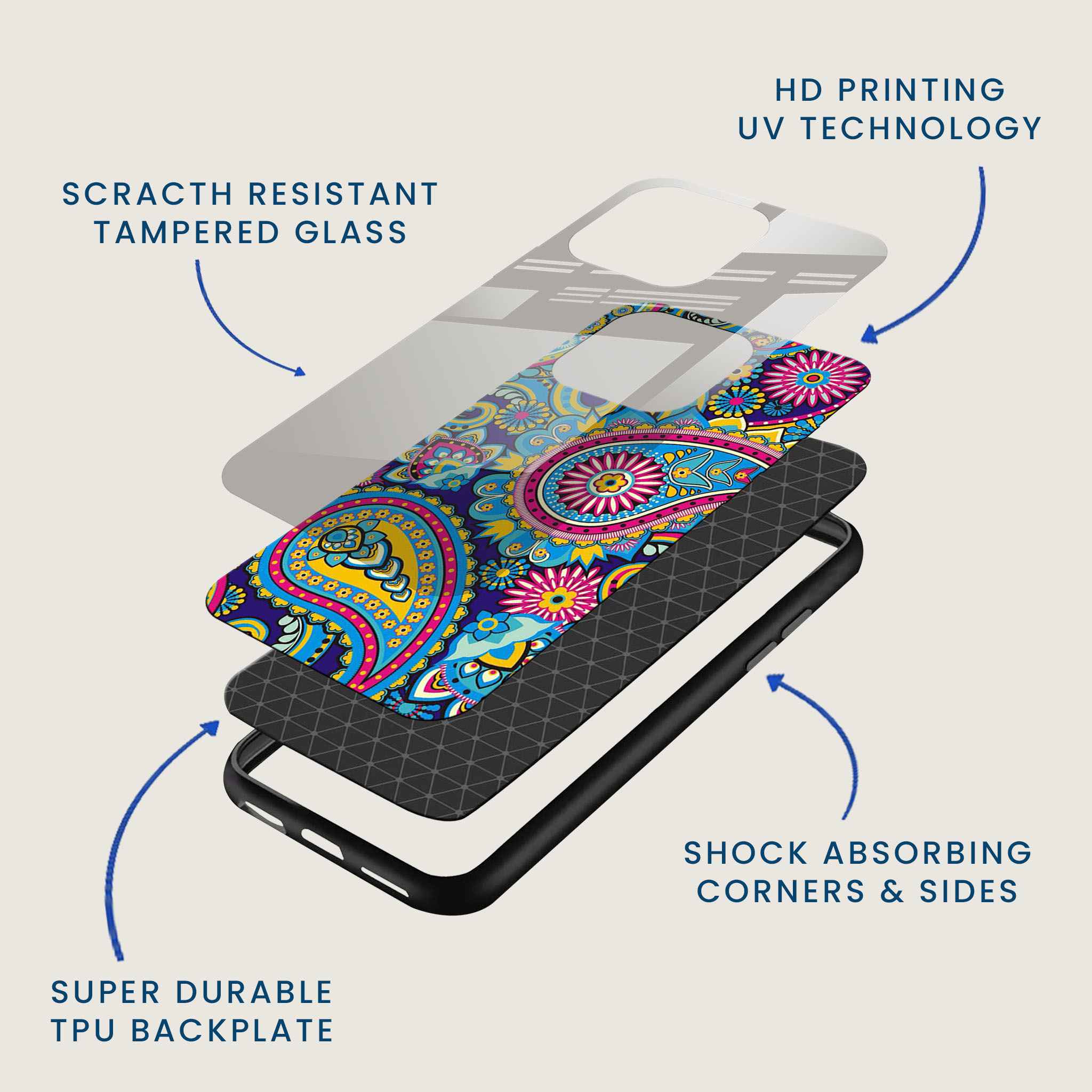 Electric Pasley Mobile Back Cover Layer Image