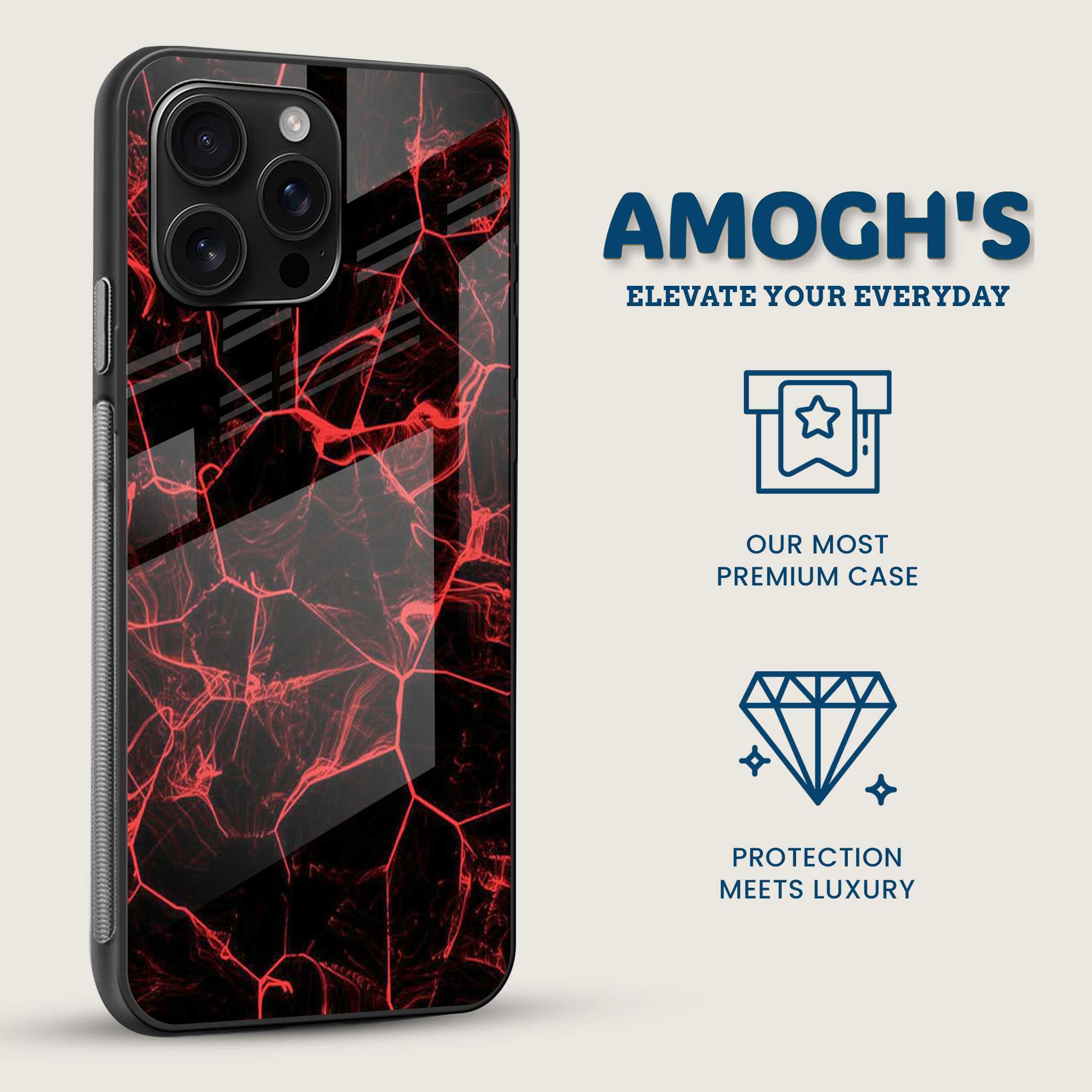 Electric Red Mobile Back Cover Side Image
