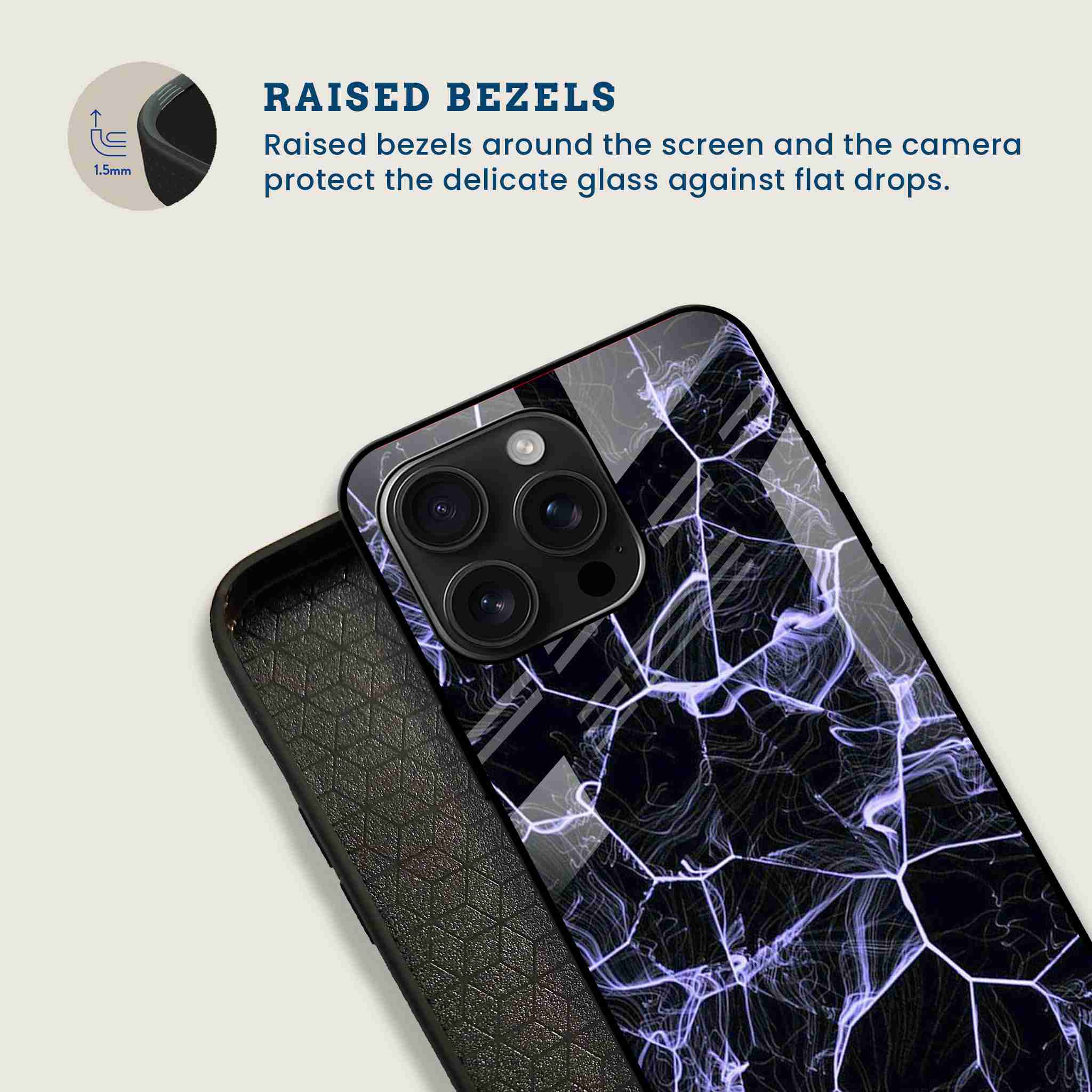 Electric Veins Mobile Back Cover Bezel Image