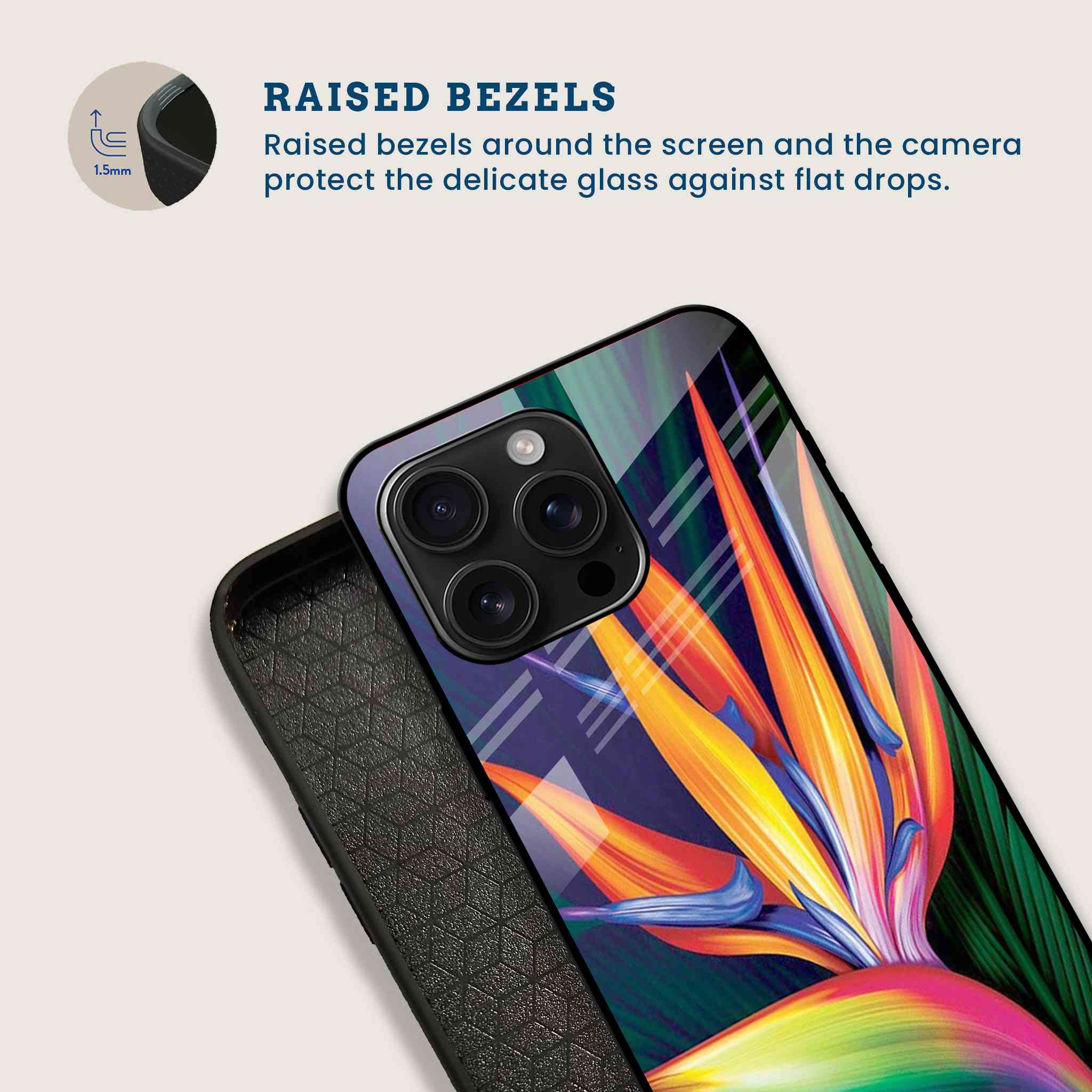 Exotic Flower Mobile Back Cover Bezel Image