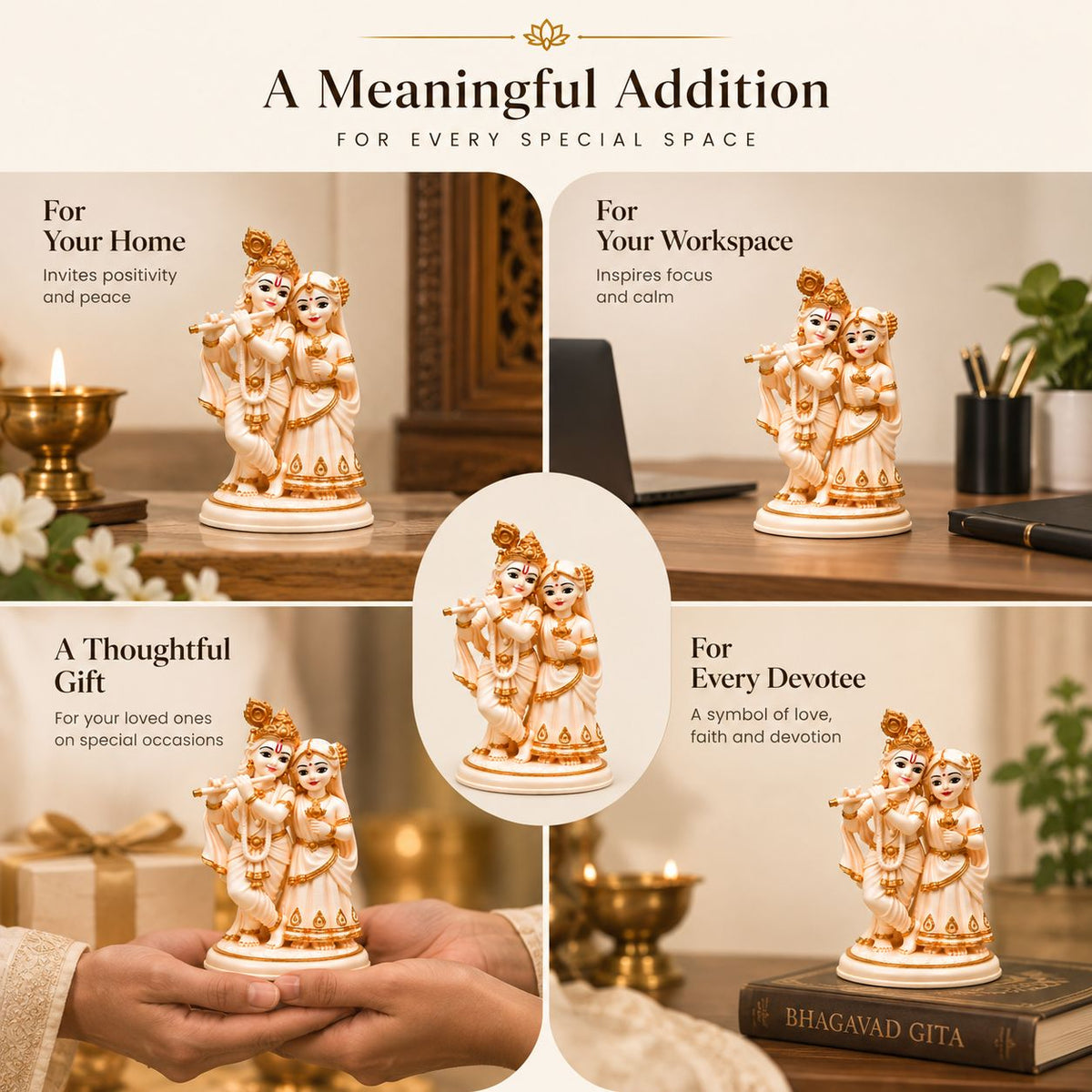 Radha Krishna | 3D Printed Decorative Idol