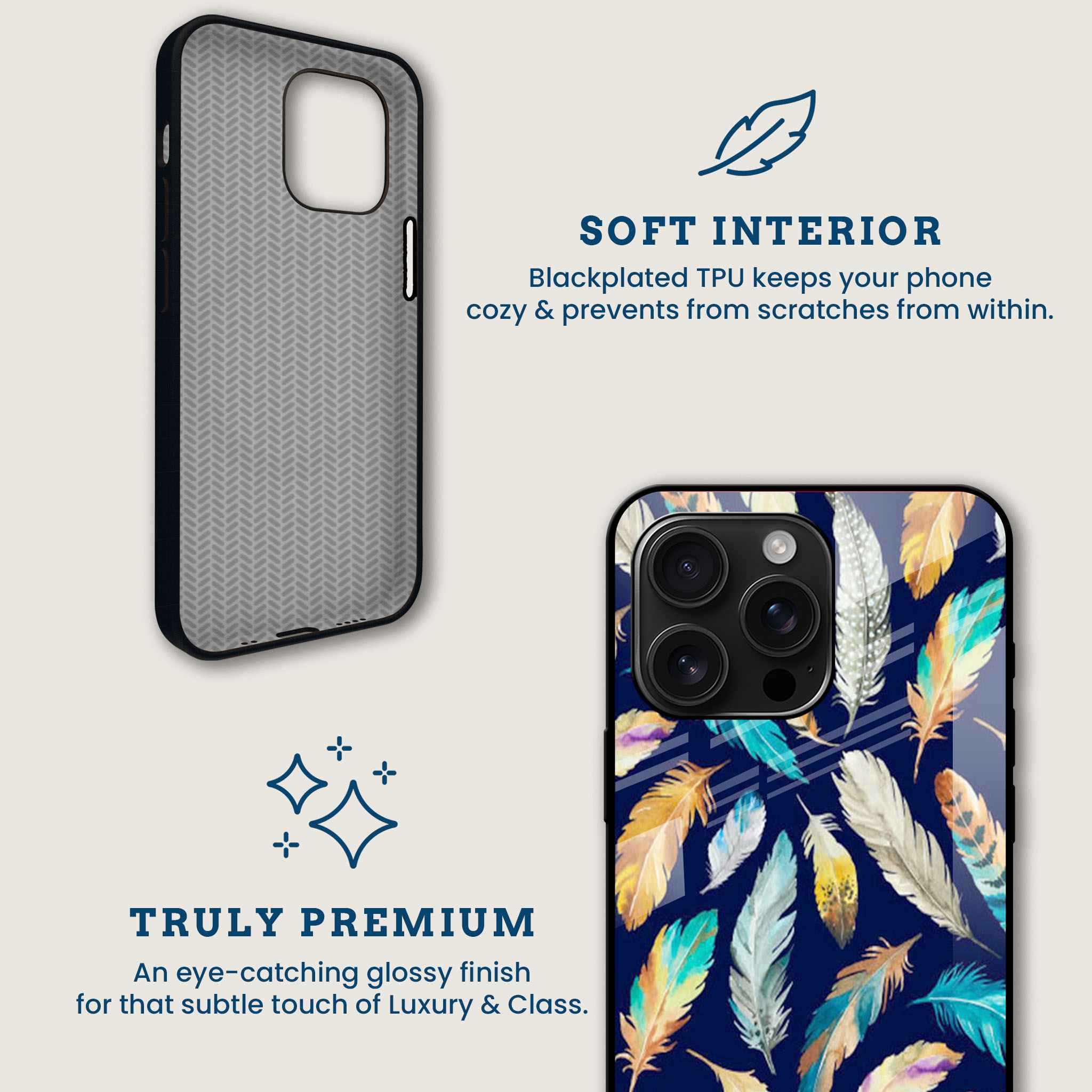 Feather Dream Mobile Back Cover Brand Image