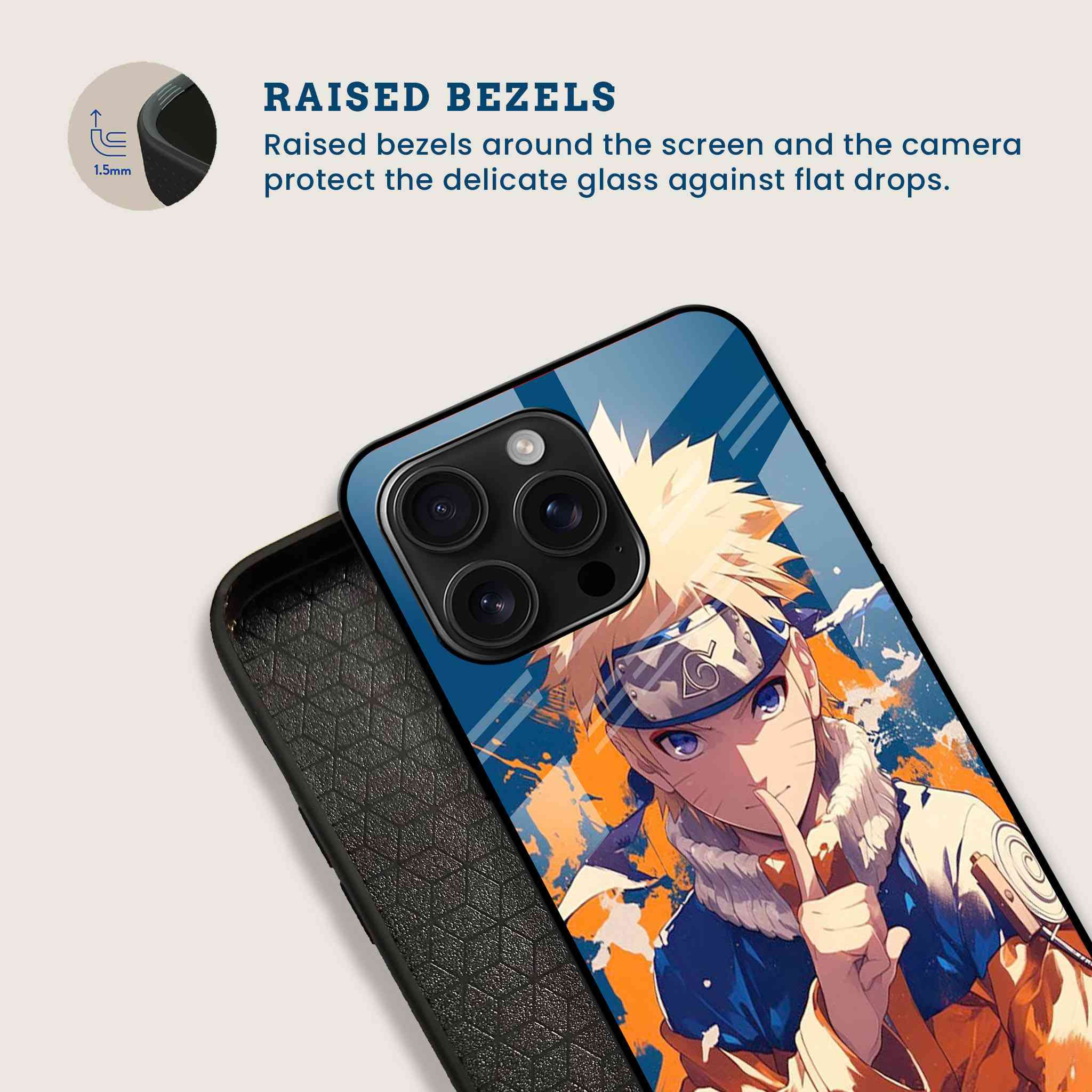 Feisty Naruto Mobile Back Cover Bezel Image