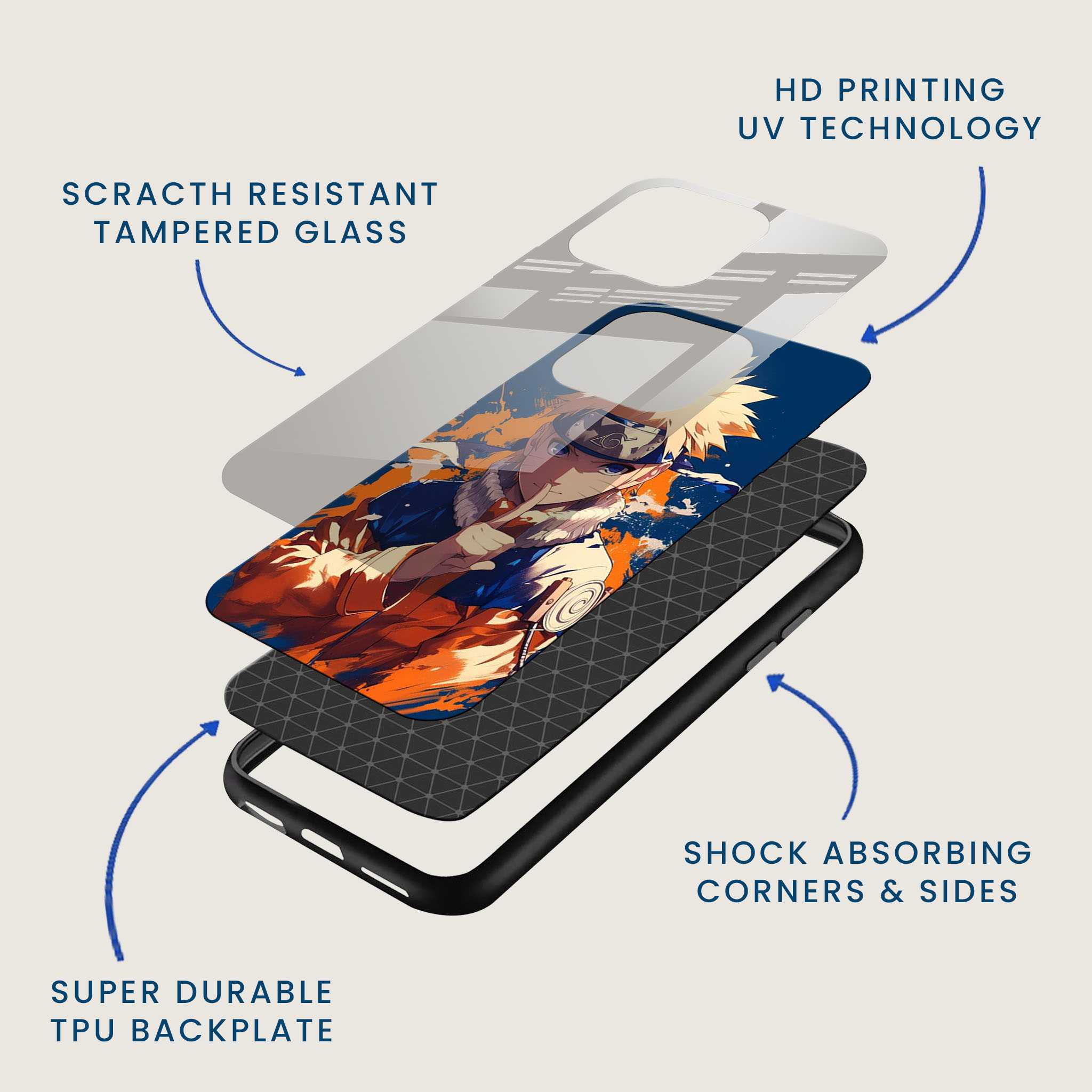 Feisty Naruto Mobile Back Cover Layer Image