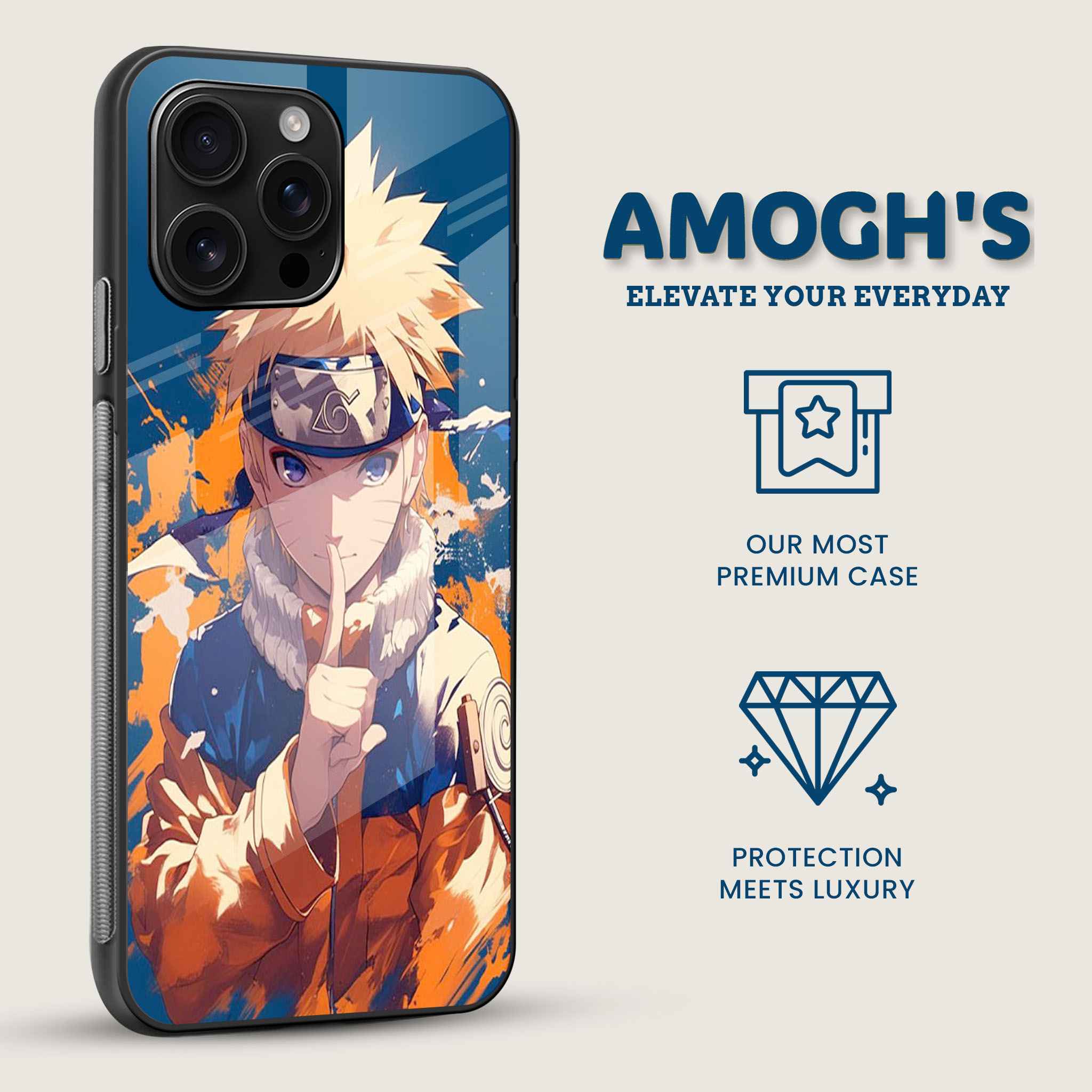 Feisty Naruto Mobile Back Cover Side Image