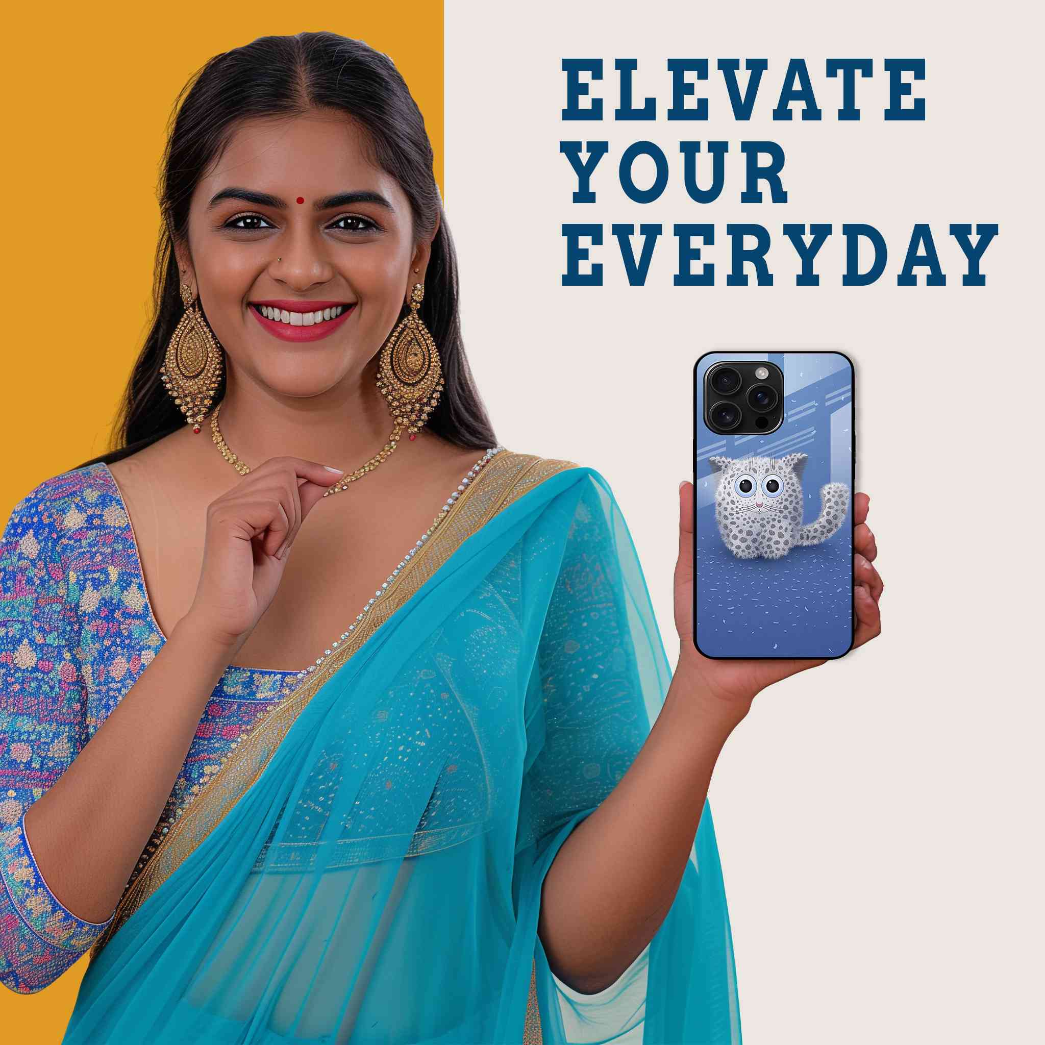 Fluffy Kitty Mobile Back Cover Woman Image
