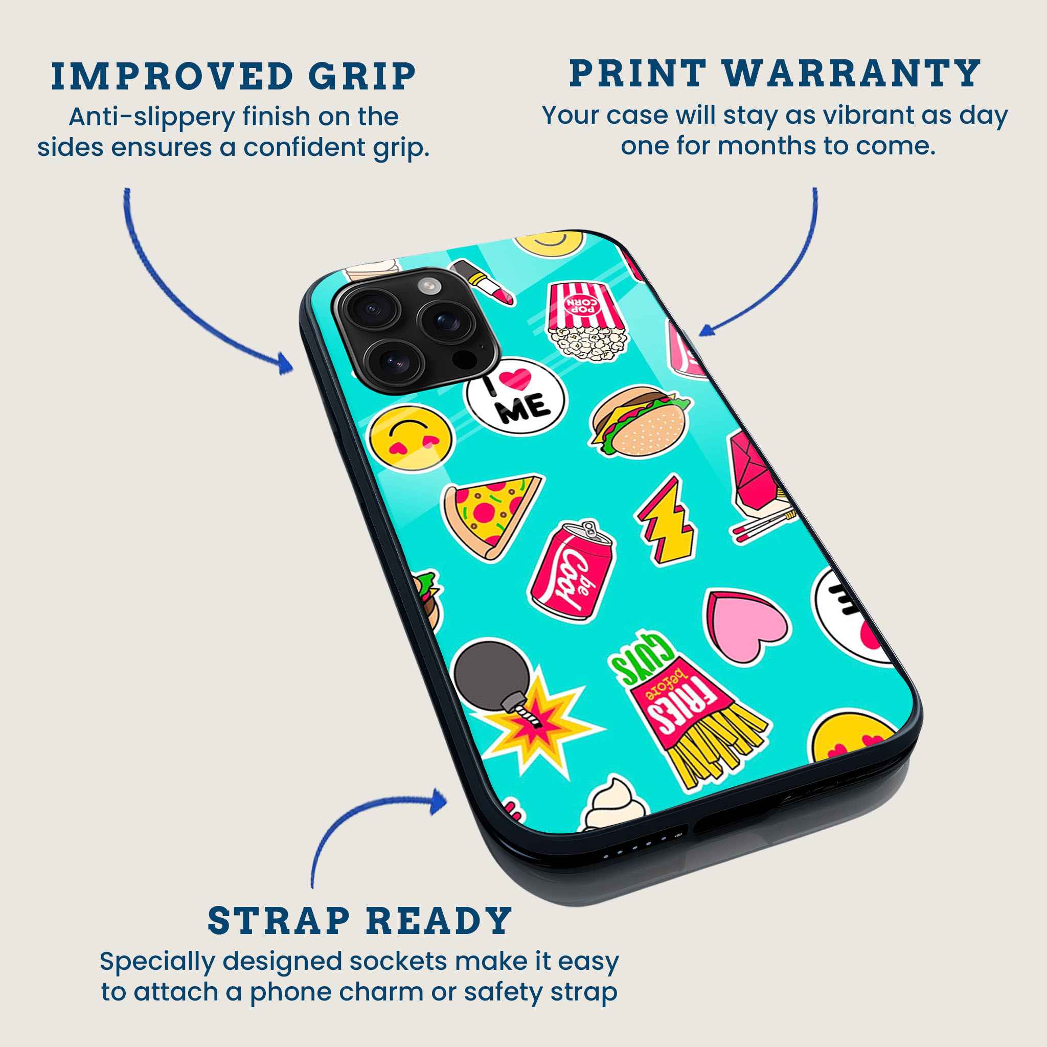 Fun Stickers Mobile Back Cover Feature Image