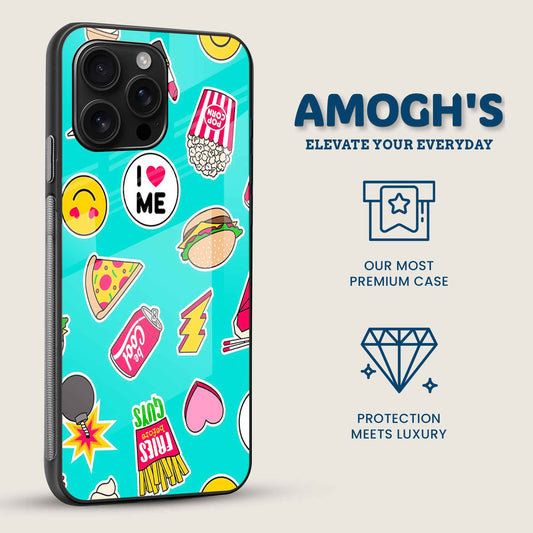 Fun Stickers Mobile Back Cover Side Image