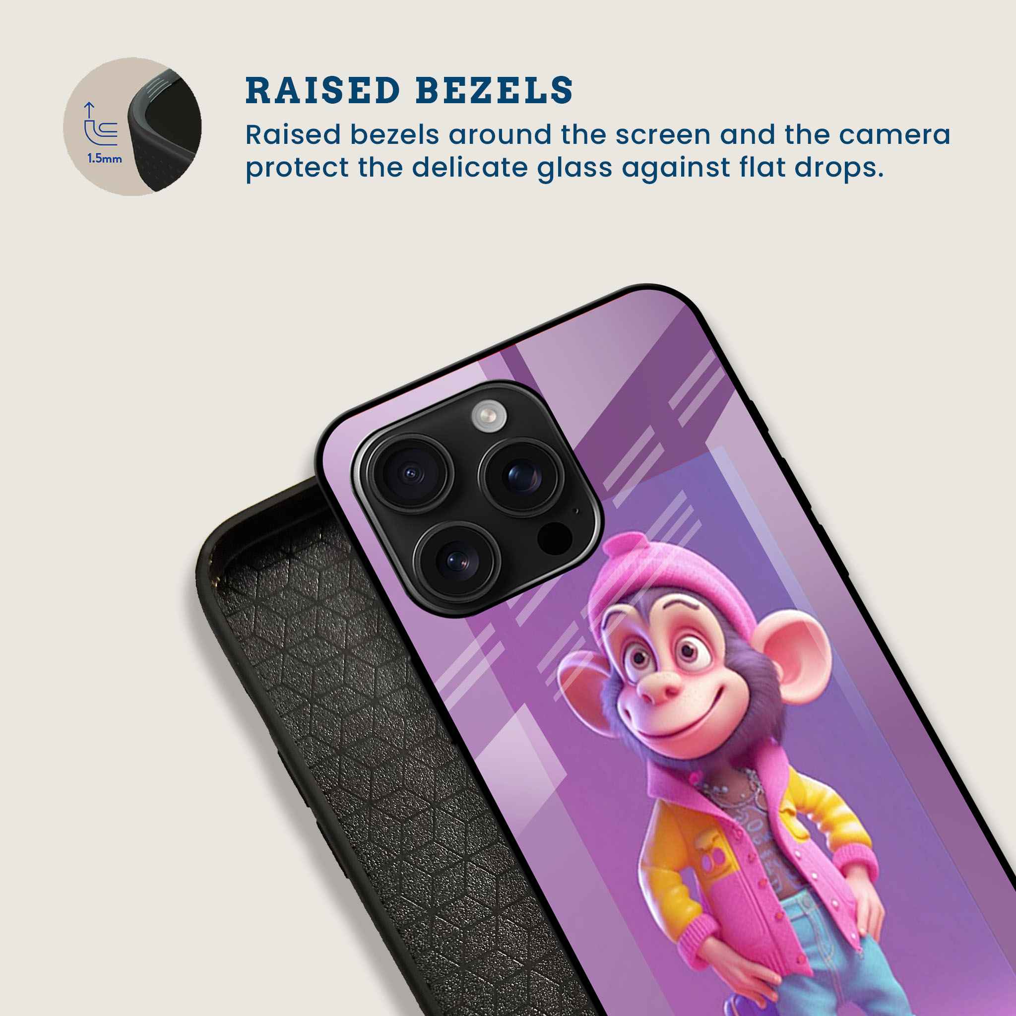 Funky Monkey Mobile Back Cover Bezel Image