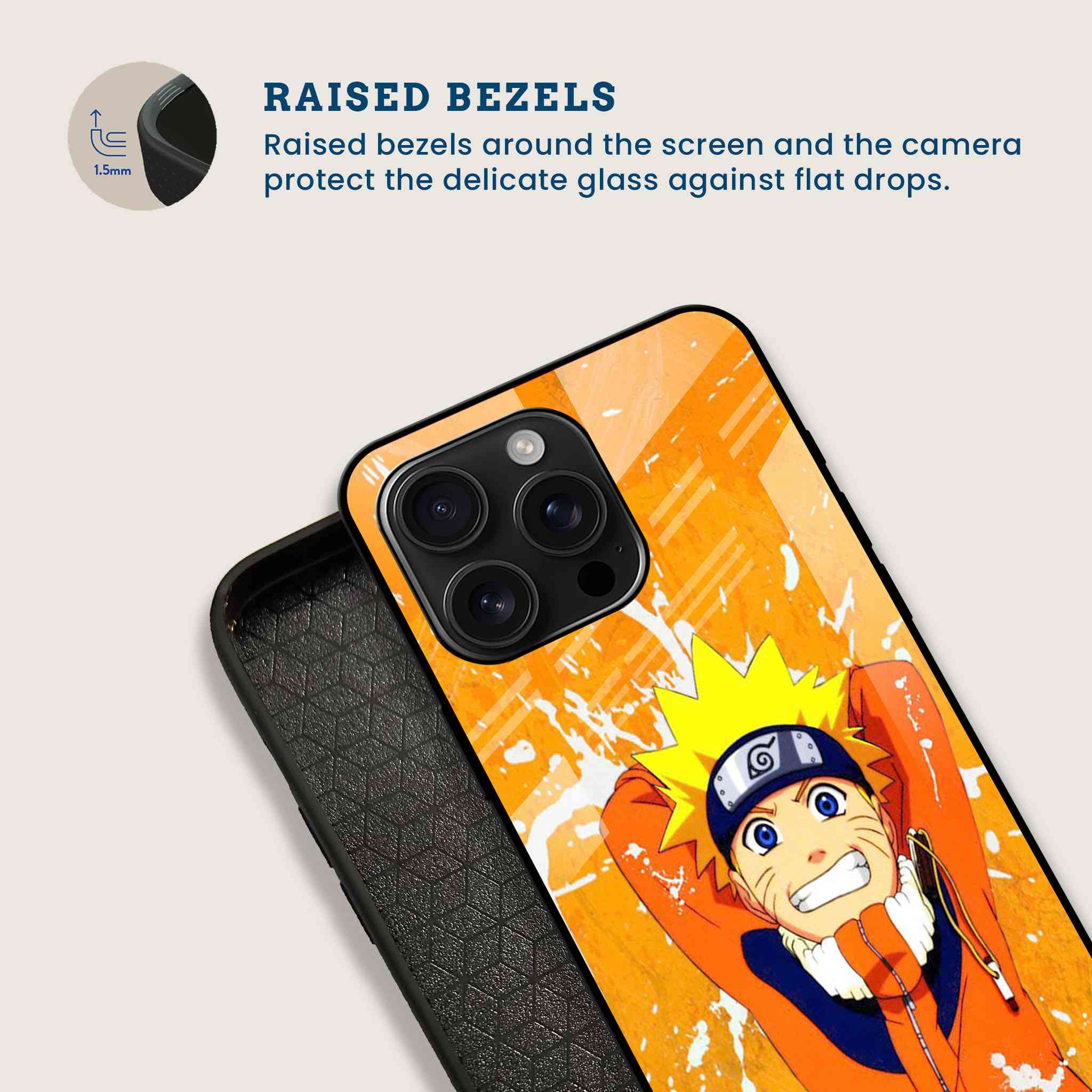 Funky Naruto Mobile Back Cover Bezel Image