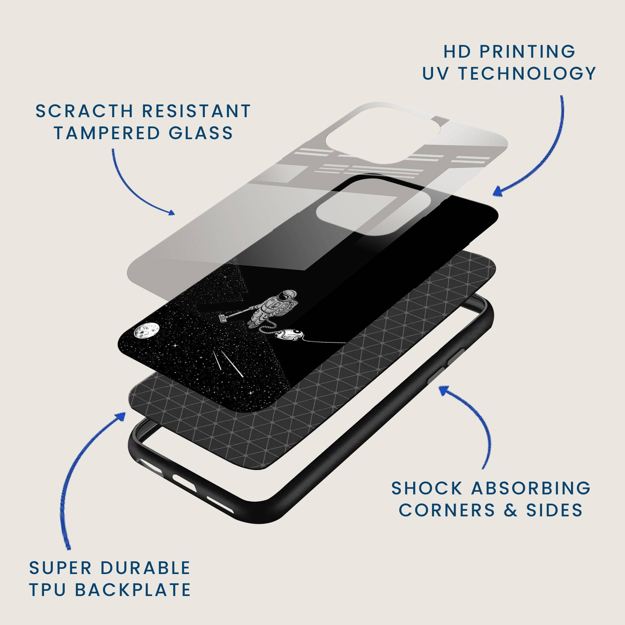 Funny Space Janitor Mobile Back Cover Layer Image