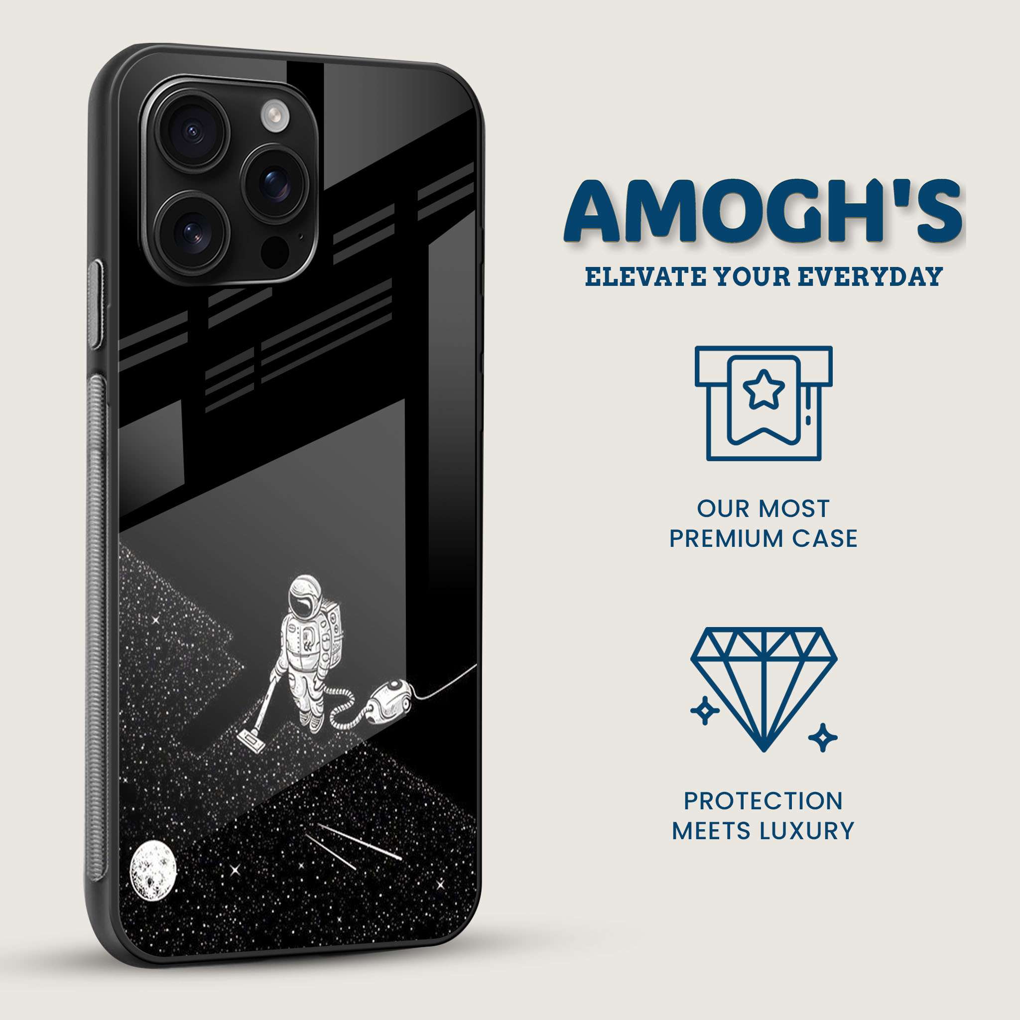 Funny Space Janitor Mobile Back Cover Side Image