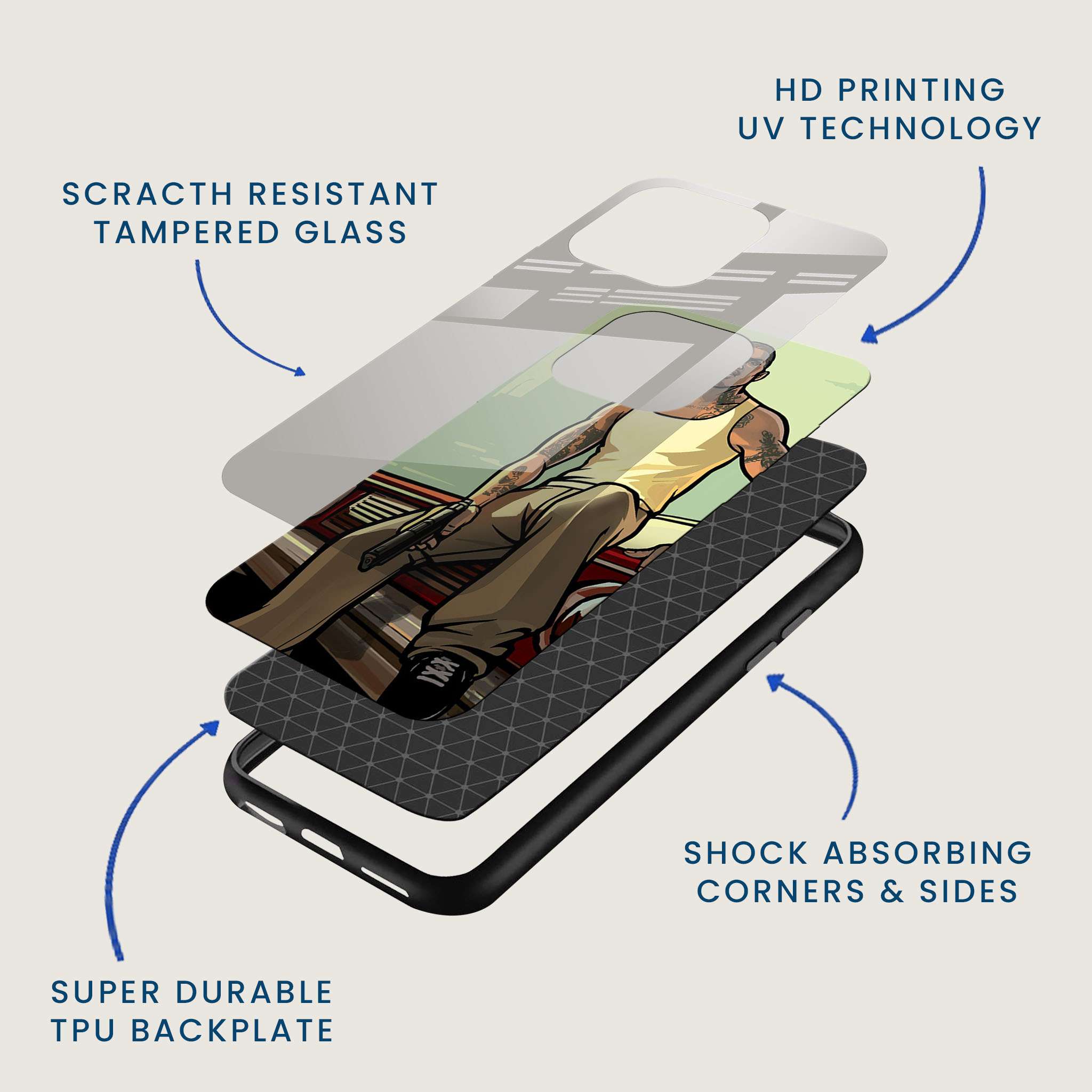 GTA San Andreas Mobile Back Cover Layer Image