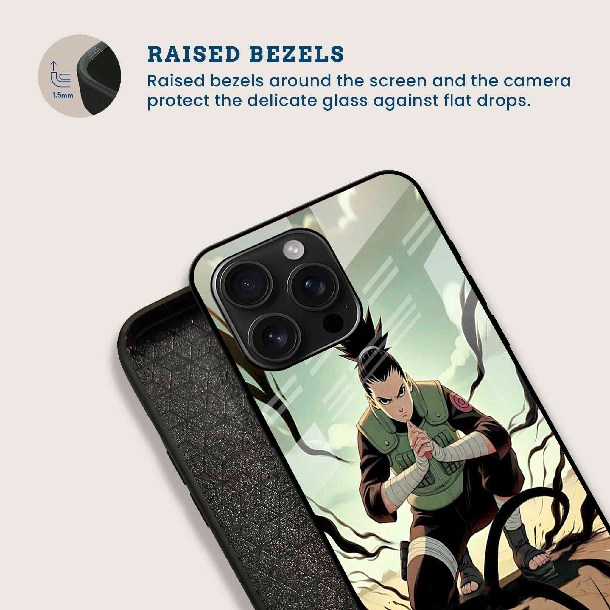 Genius Shikamaru Mobile Back Cover Bezel Image