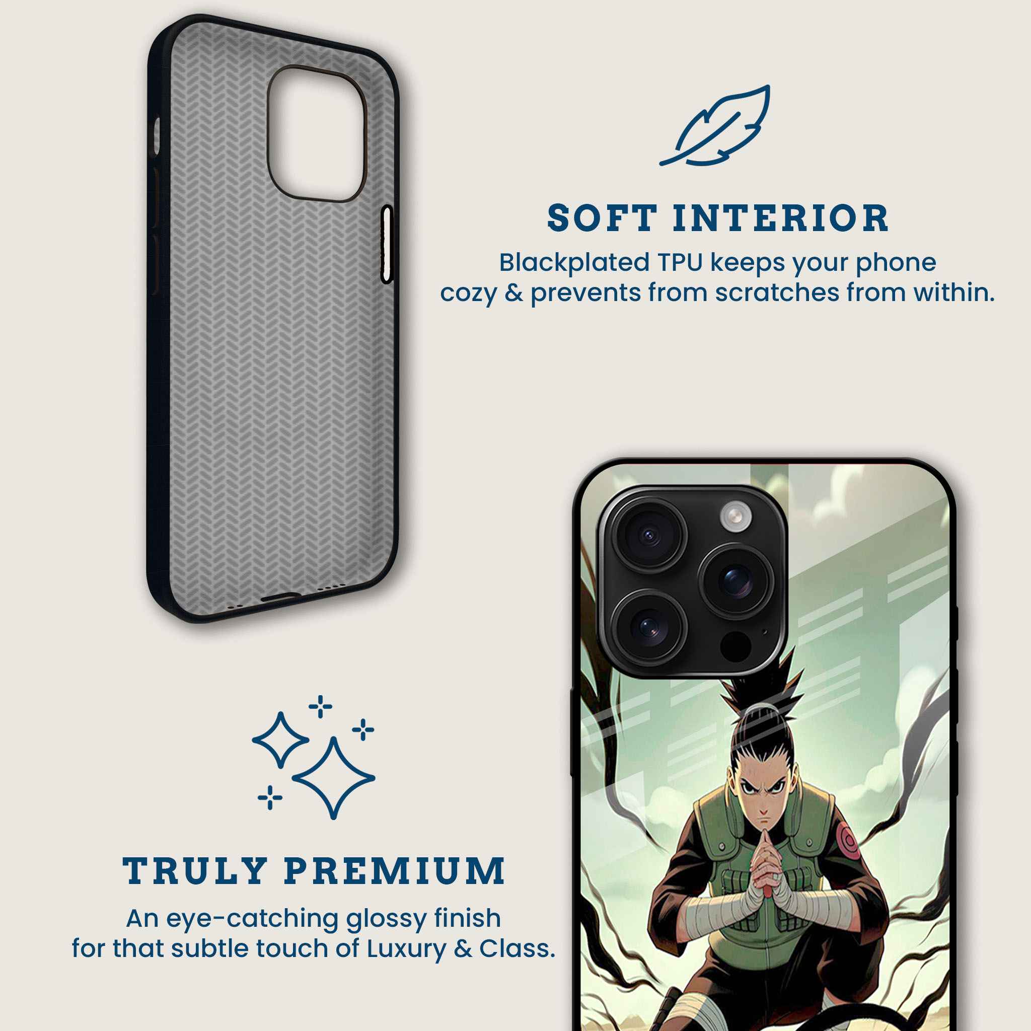 Genius Shikamaru Mobile Back Cover Brand Image