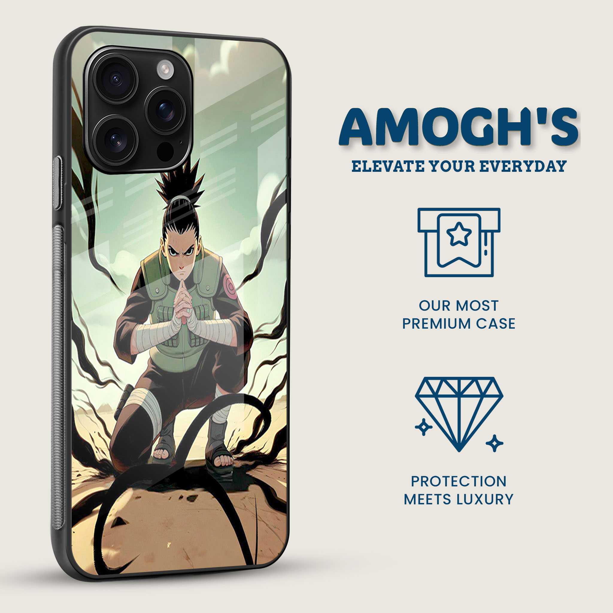 Genius Shikamaru Mobile Back Cover Side Image