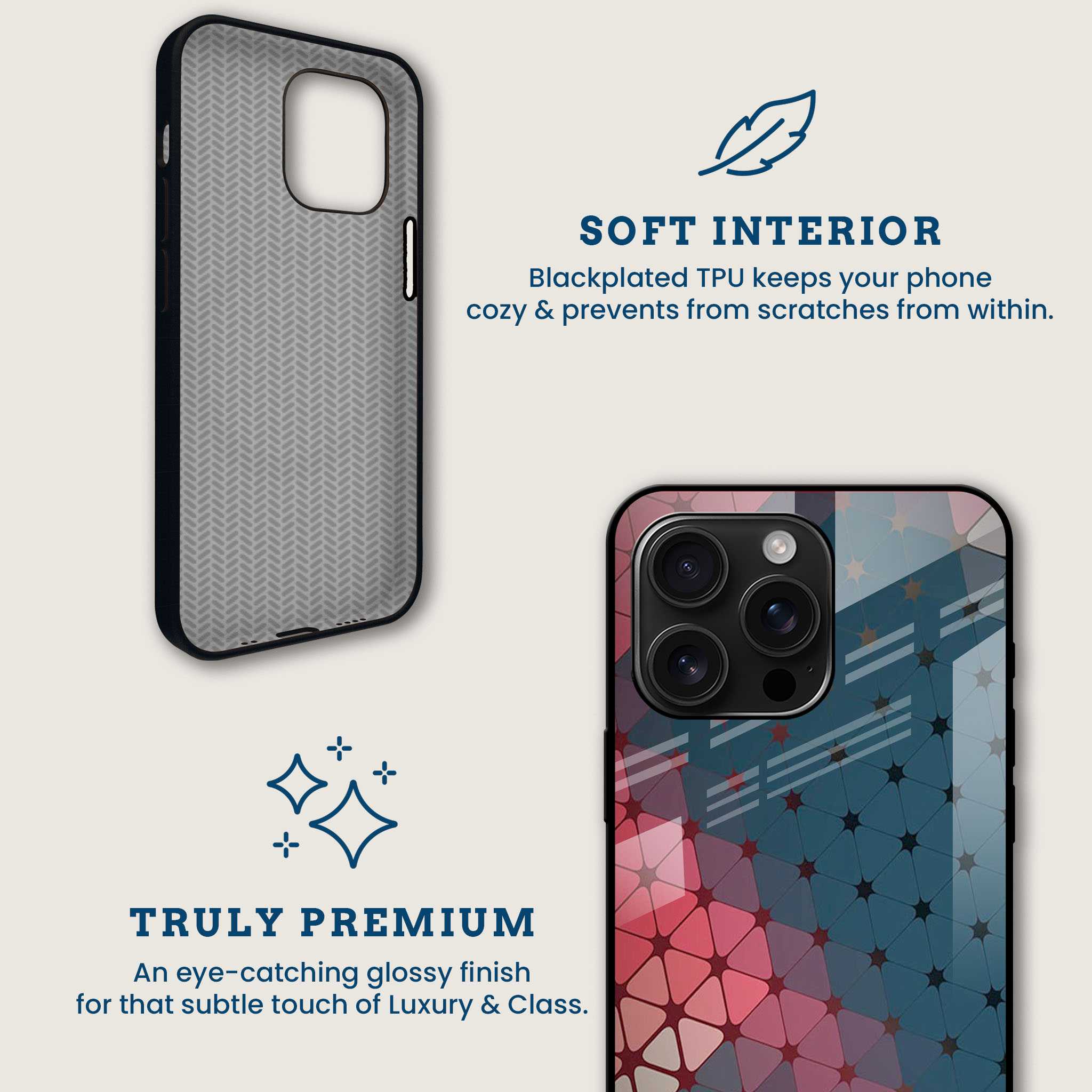 Glass Prism Peak Mobile Back Cover Brand Image