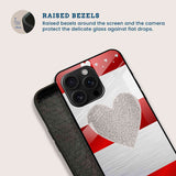 Glitter Heart Mobile Back Cover Bezel Image